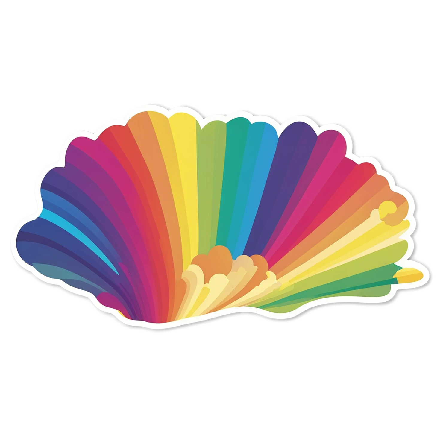 Rainbow cute sticker isolated on transparent background #21546
