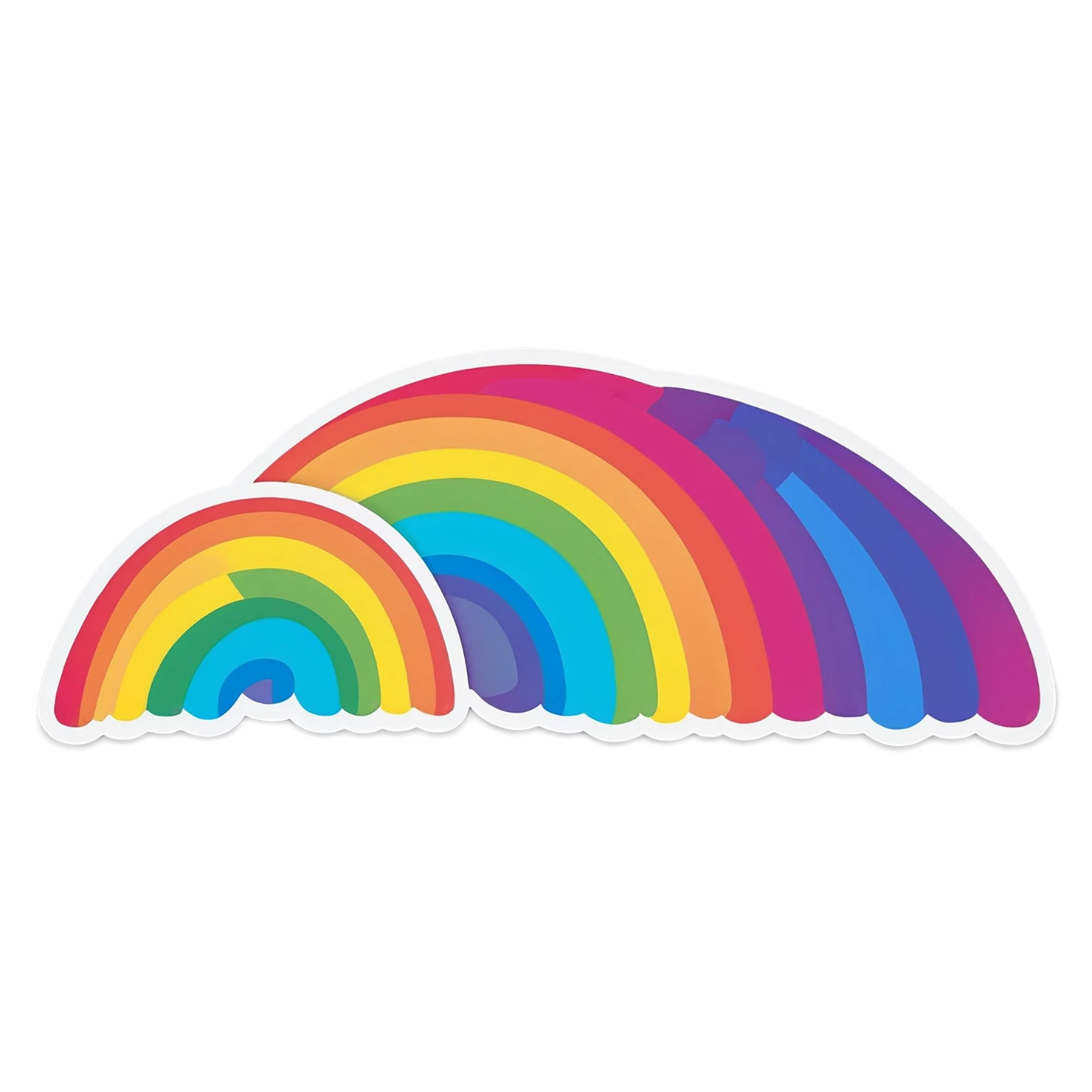 Rainbow cute sticker isolated on transparent background #21548