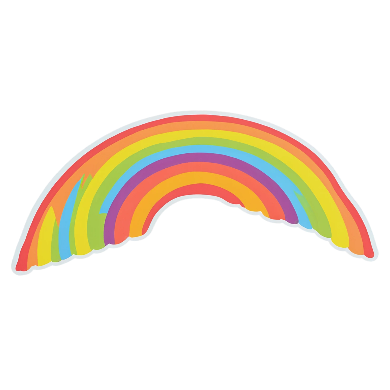 Rainbow cute sticker isolated on transparent background #21551