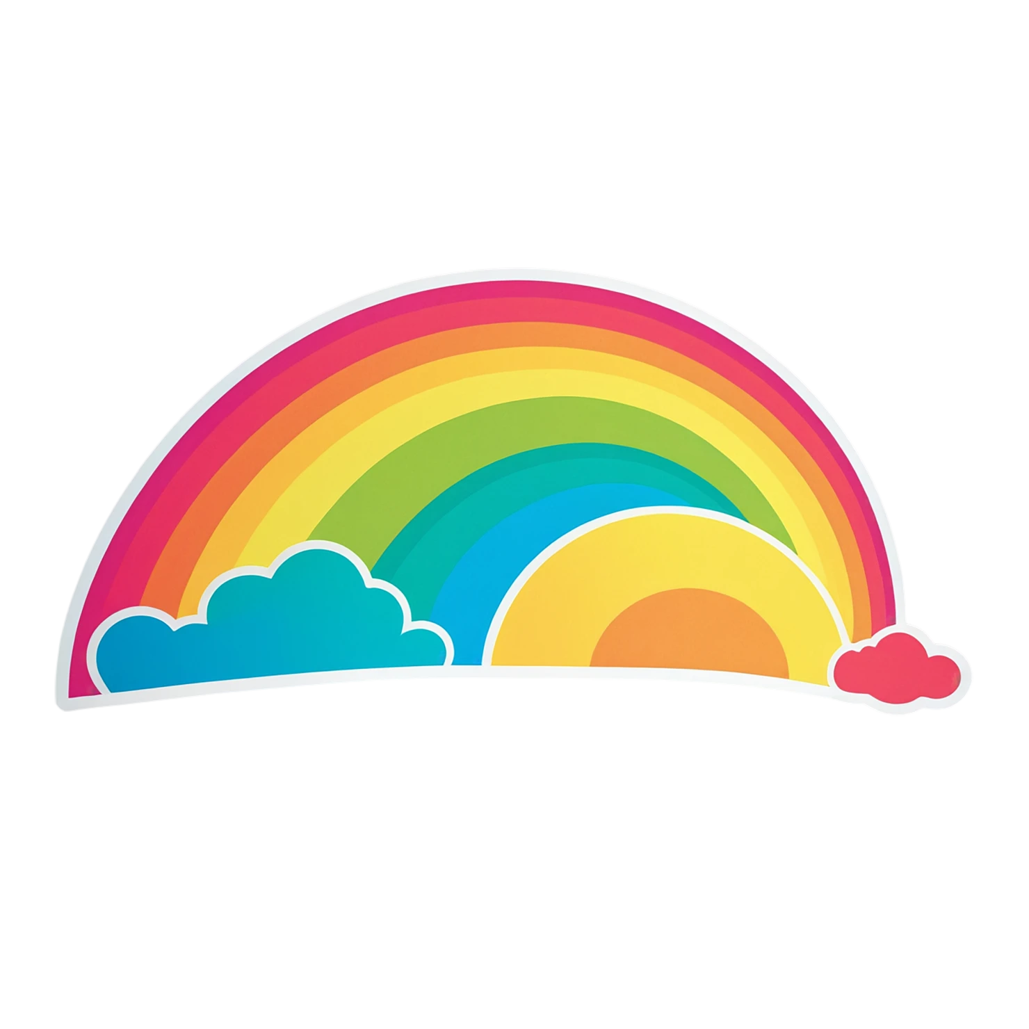 Rainbow cute sticker isolated on transparent background #21552