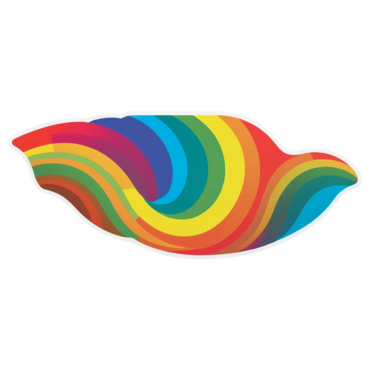 Rainbow cute sticker isolated on transparent background #21558