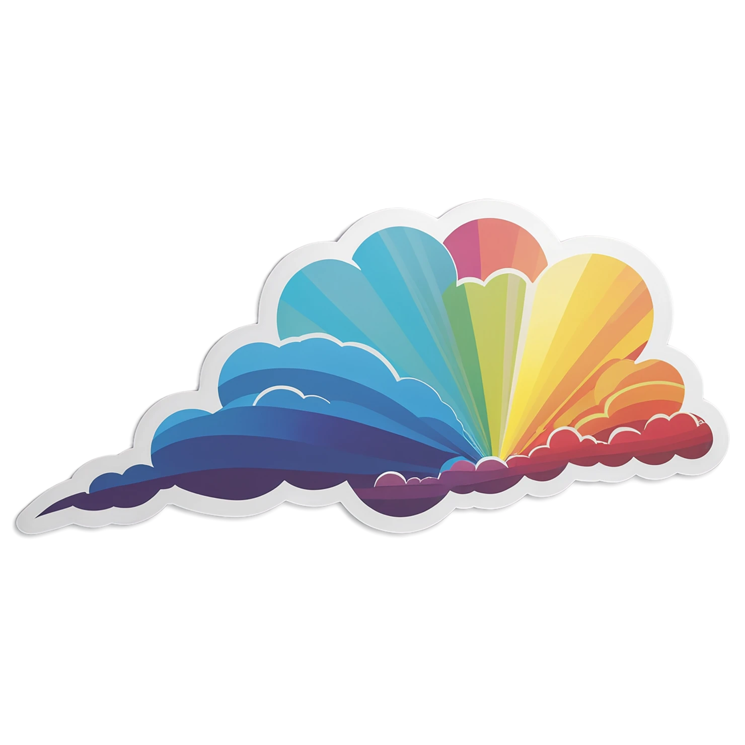Rainbow cute sticker isolated on transparent background #21561