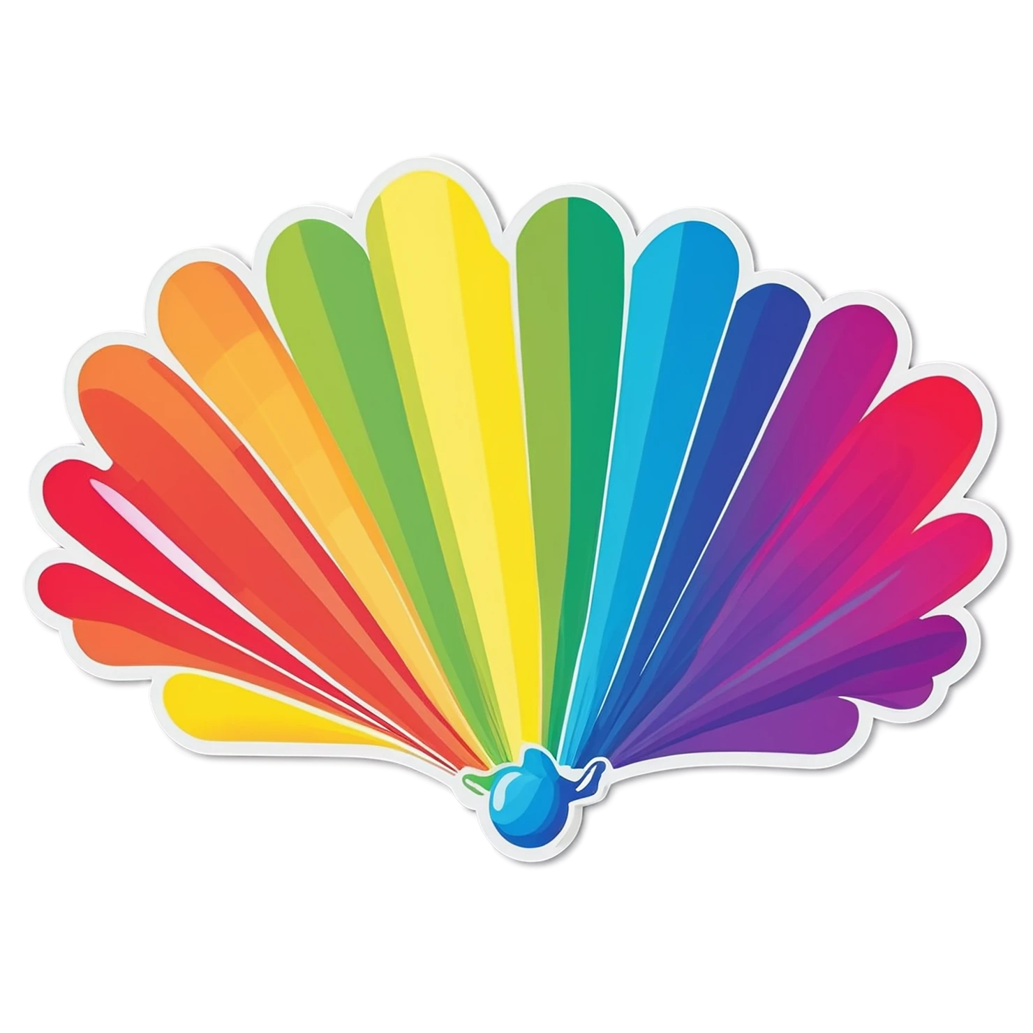 Rainbow cute sticker isolated on transparent background #21562