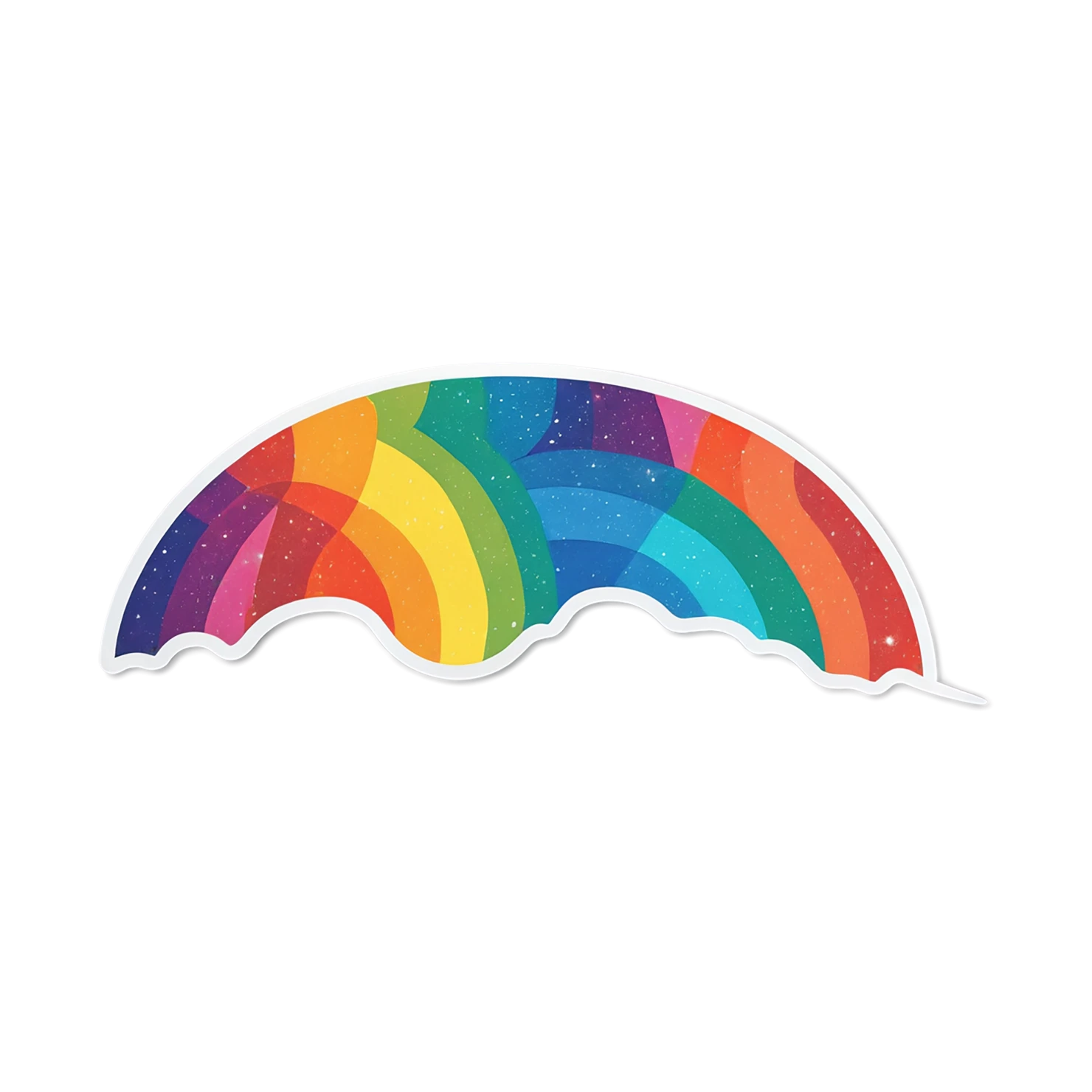 Rainbow cute sticker isolated on transparent background #21565