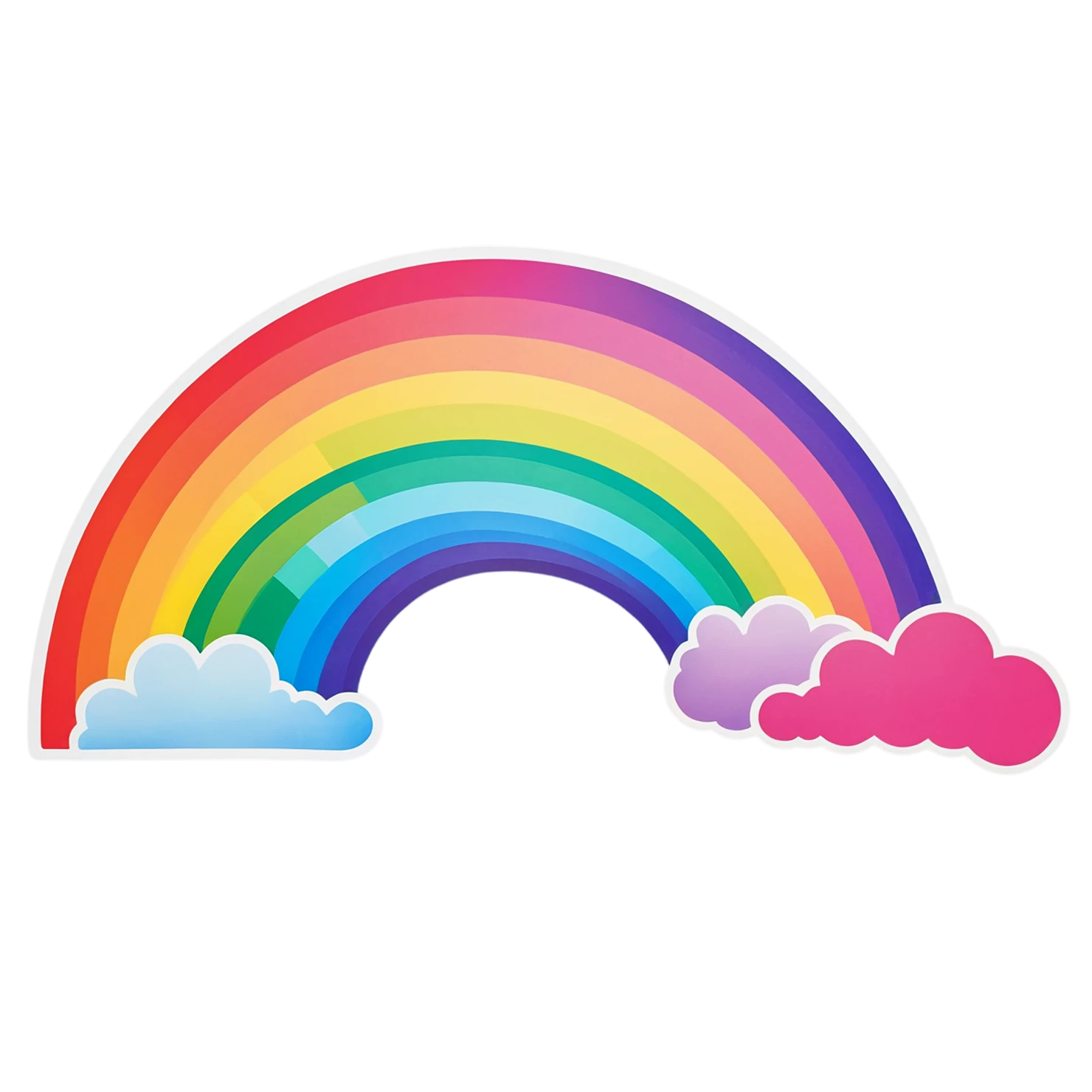 Rainbow cute sticker isolated on transparent background #21567