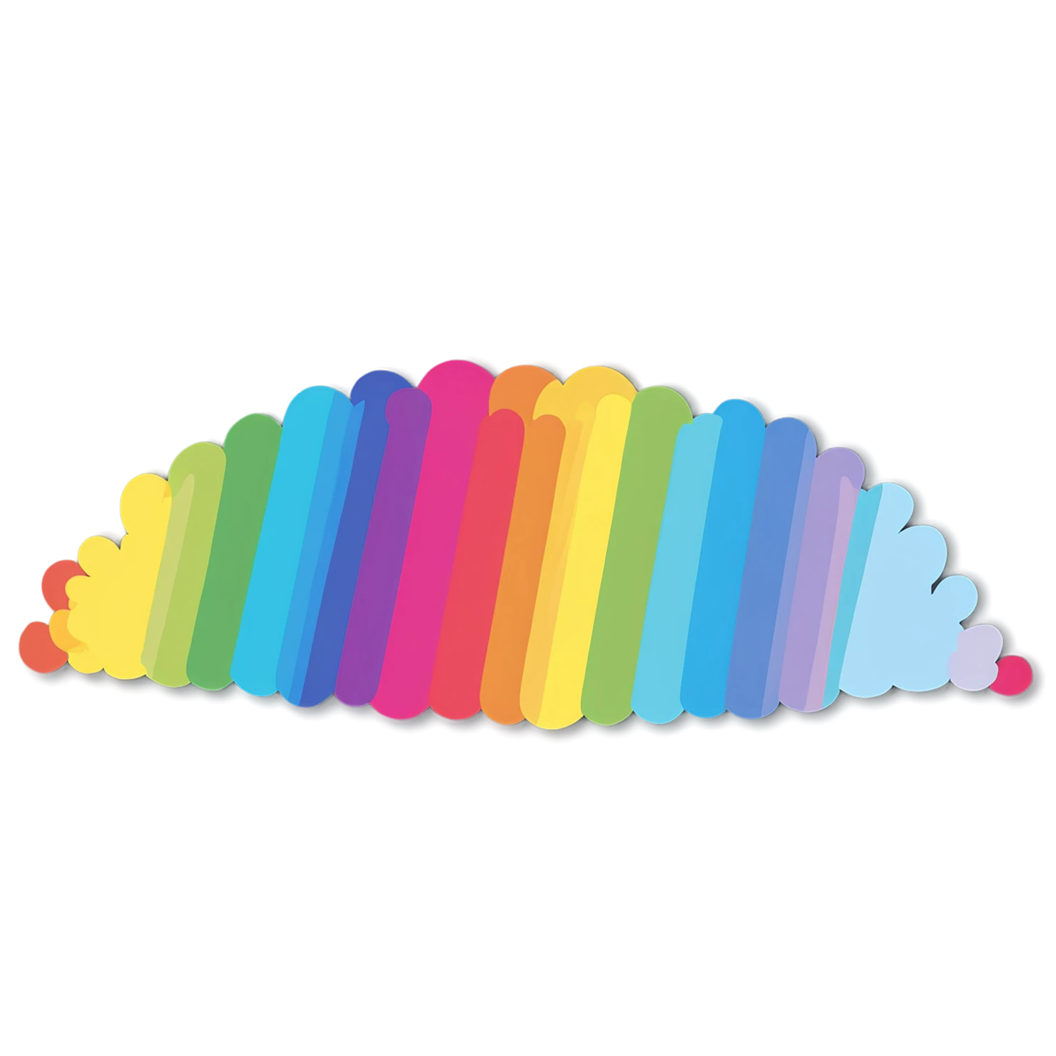 Rainbow cute sticker isolated on transparent background #21568