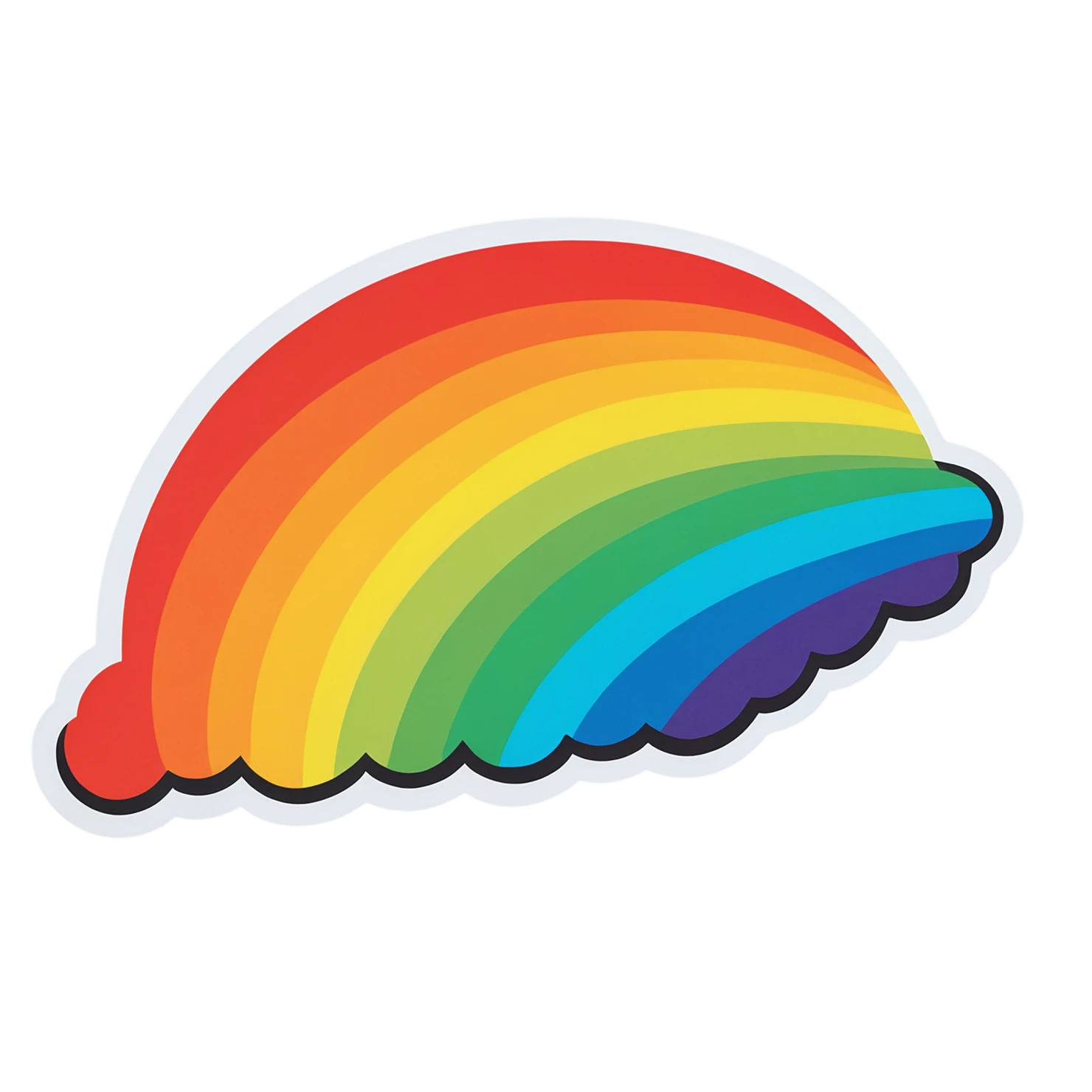 Rainbow cute sticker isolated on transparent background #21569