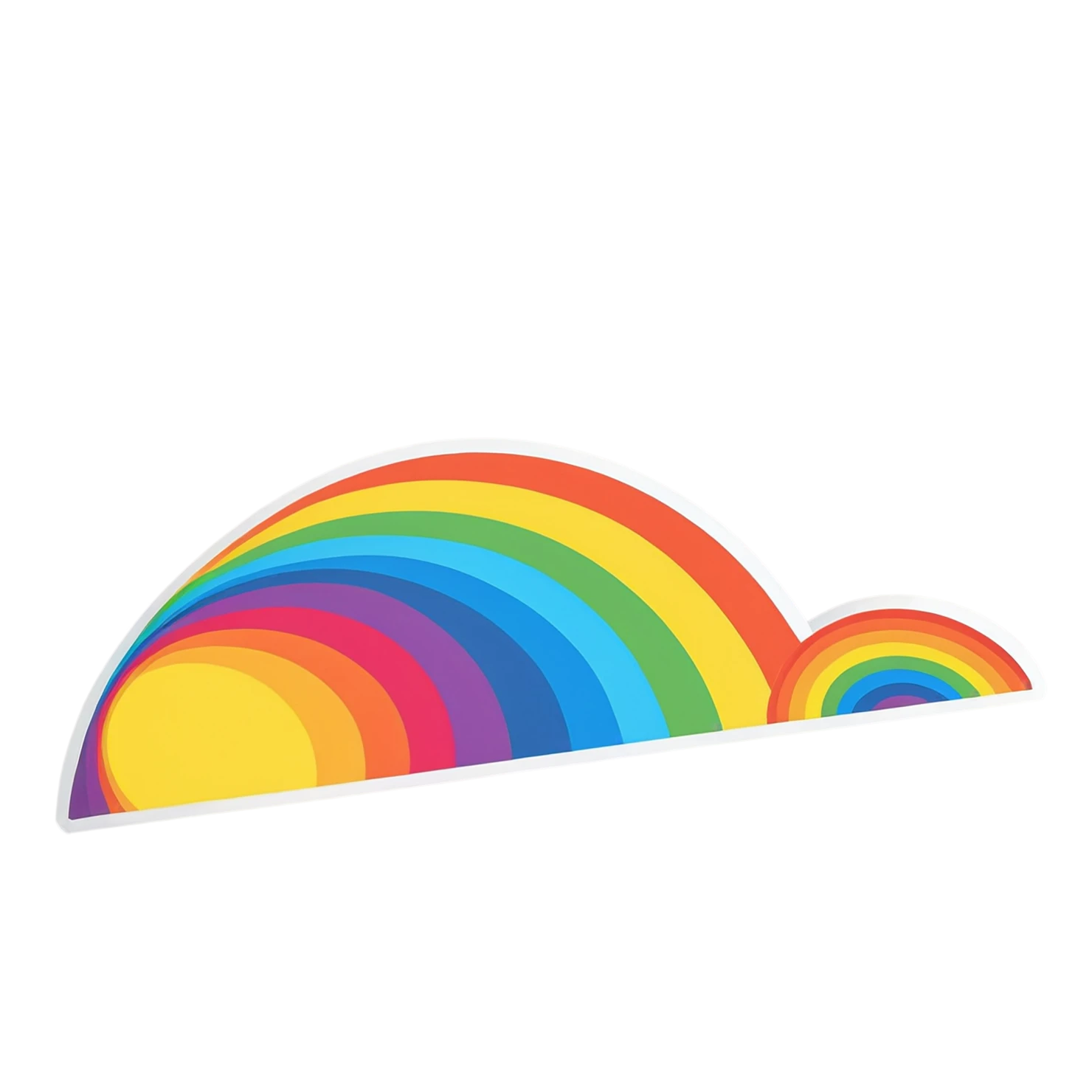 Rainbow cute sticker isolated on transparent background #21571