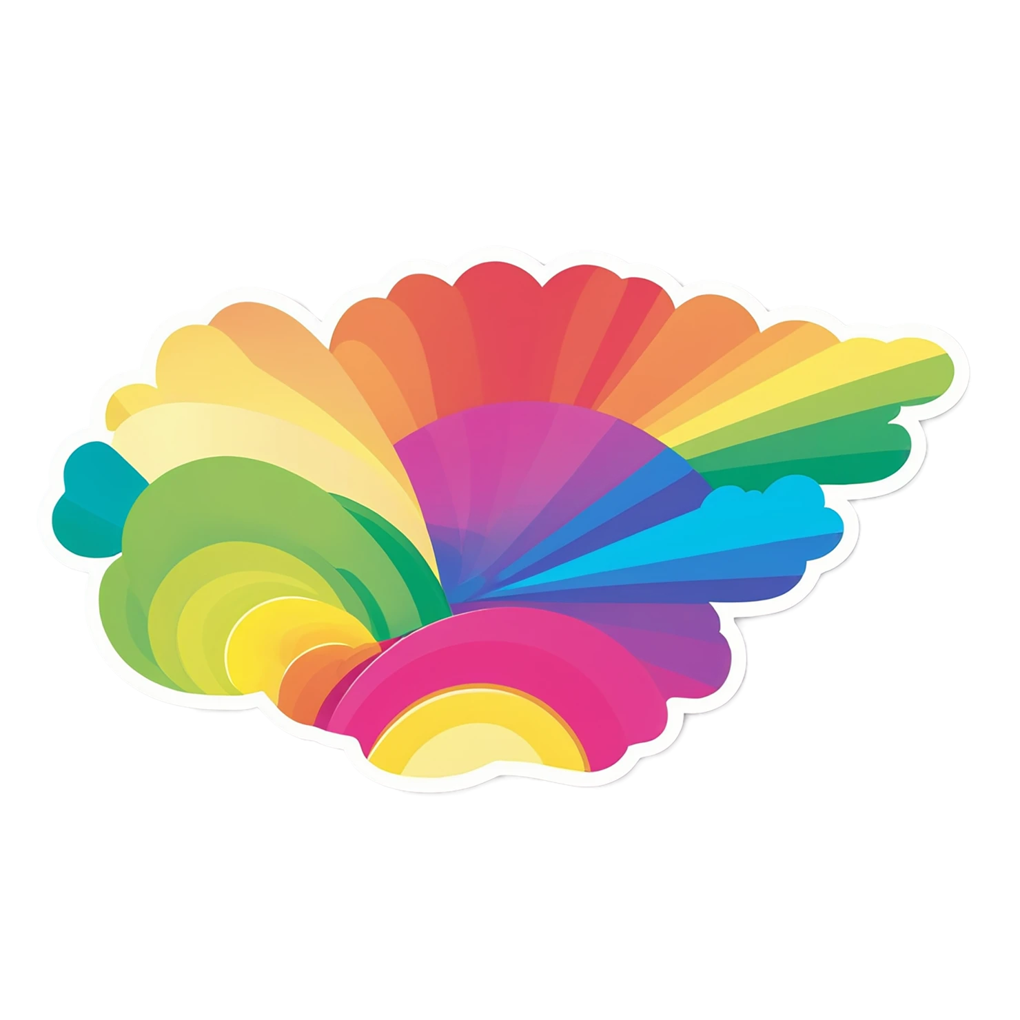 Rainbow cute sticker isolated on transparent background #21573