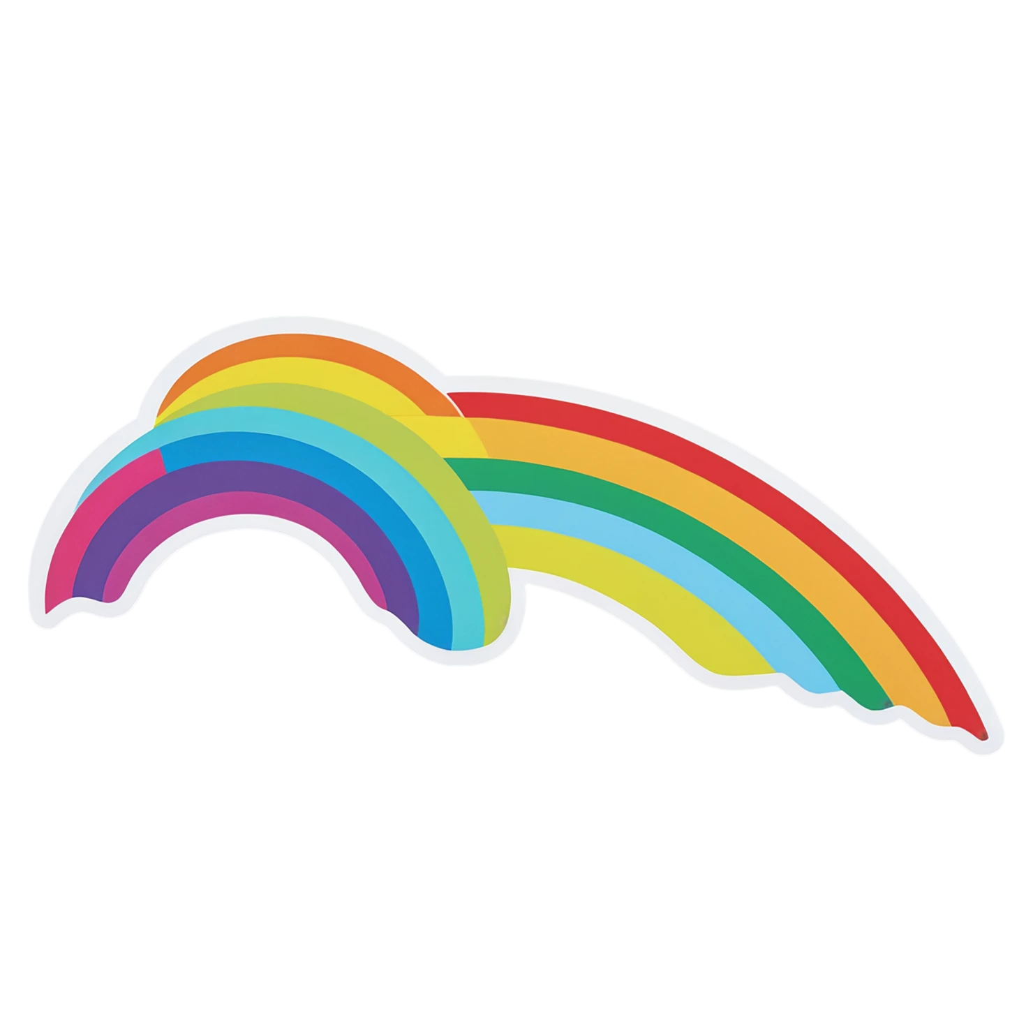 Rainbow cute sticker isolated on transparent background #21575