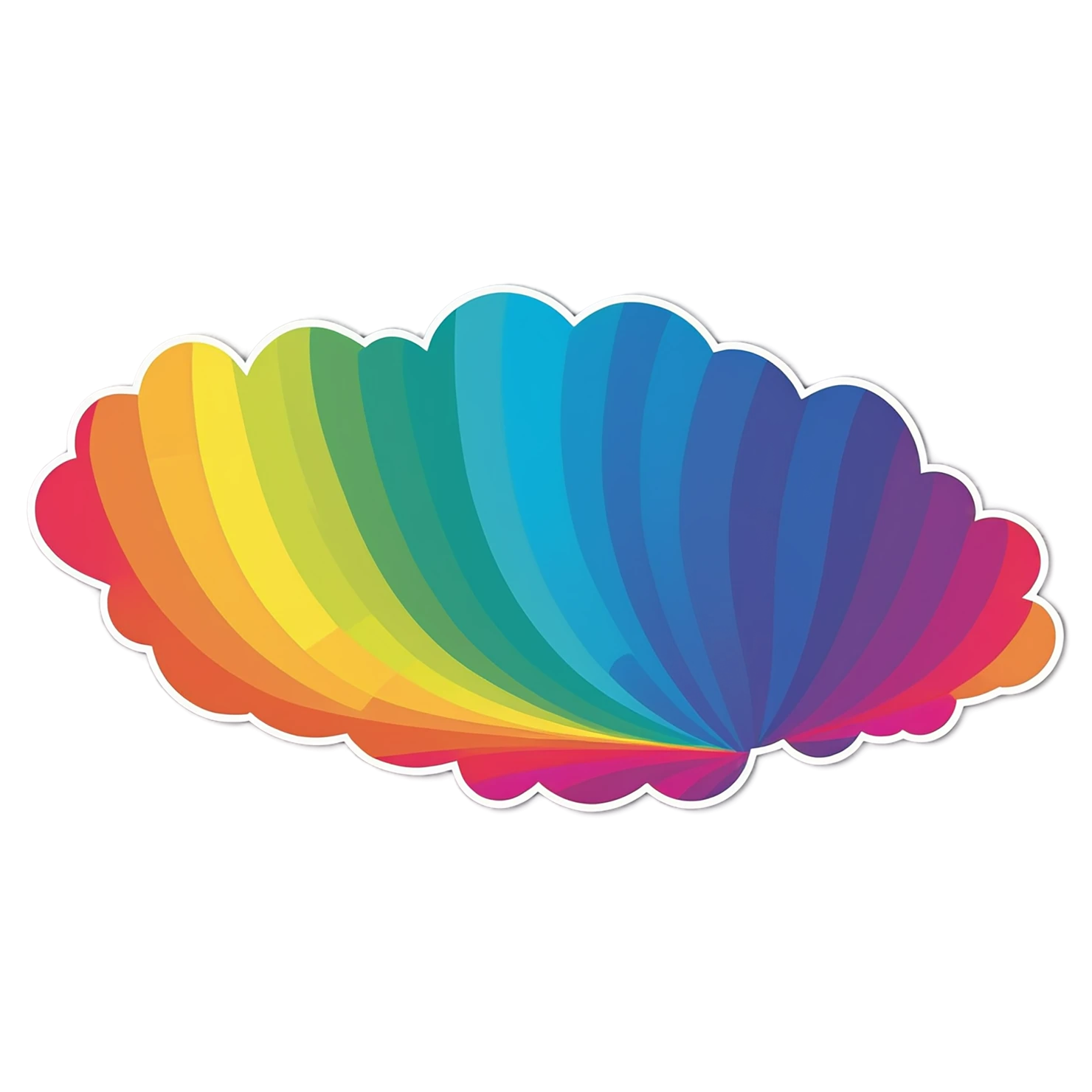 Rainbow cute sticker isolated on transparent background #21579