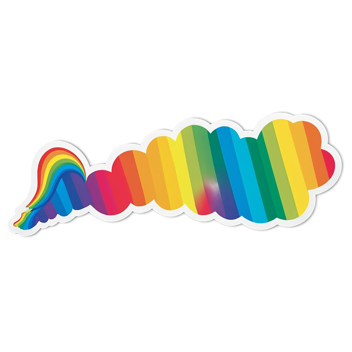 Rainbow cute sticker isolated on transparent background #21582