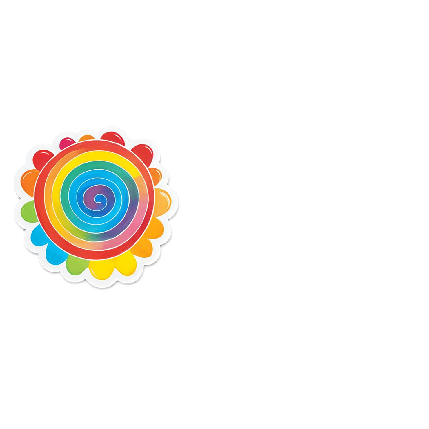 Rainbow cute sticker isolated on transparent background #21585