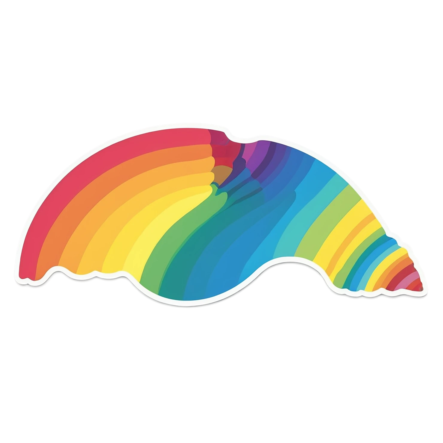 Rainbow cute sticker isolated on transparent background #21588