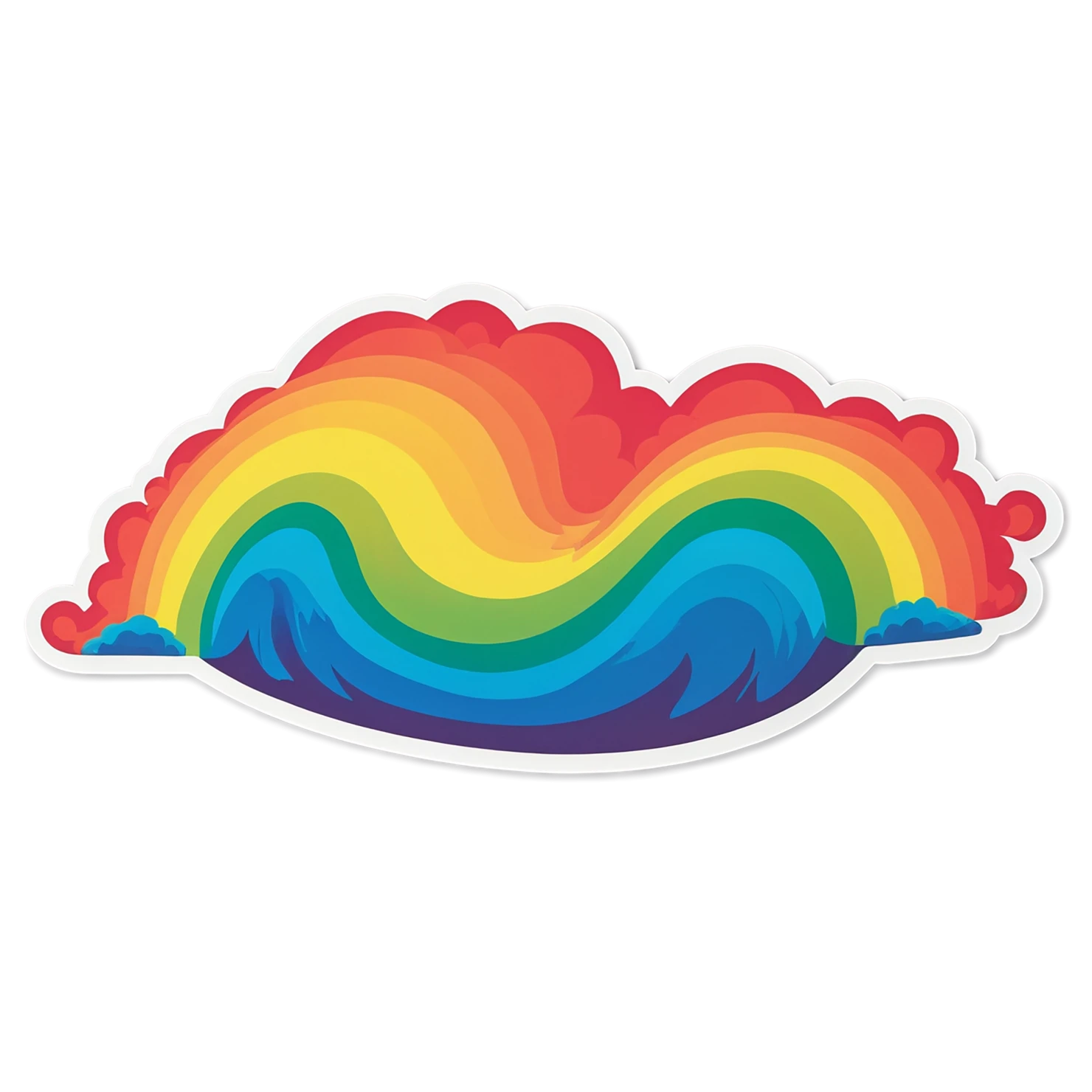 Rainbow cute sticker isolated on transparent background #21590