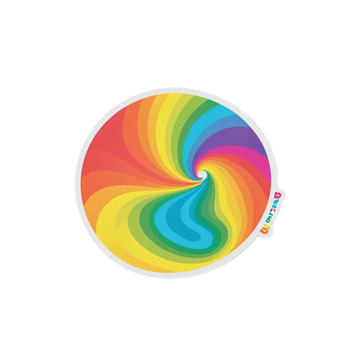 Rainbow cute sticker isolated on transparent background #21594