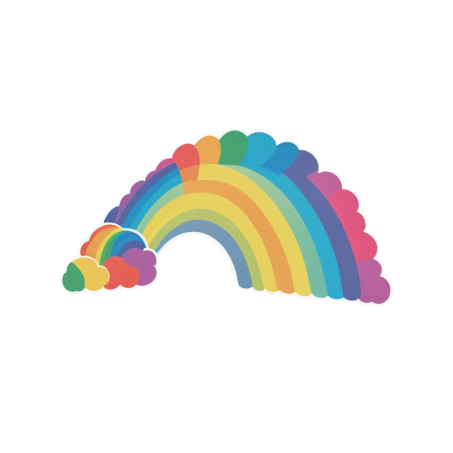 Rainbow cute sticker isolated on transparent background #21600