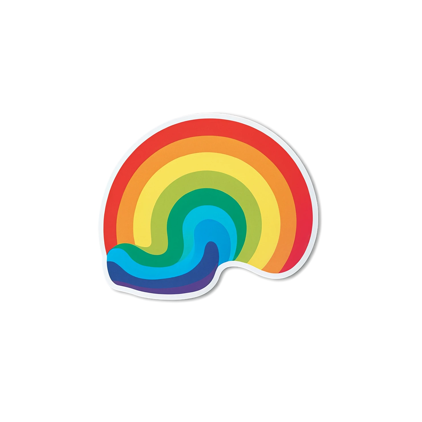 Rainbow cute sticker isolated on transparent background #21602