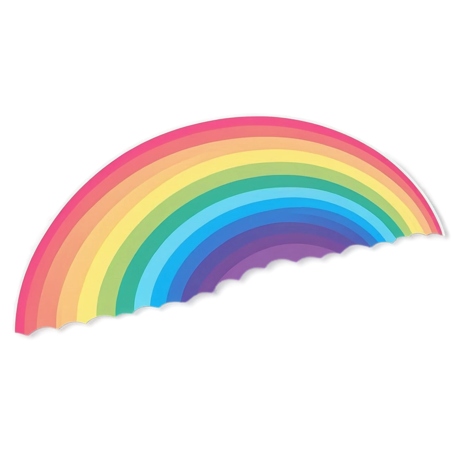 Rainbow cute sticker isolated on transparent background #21604