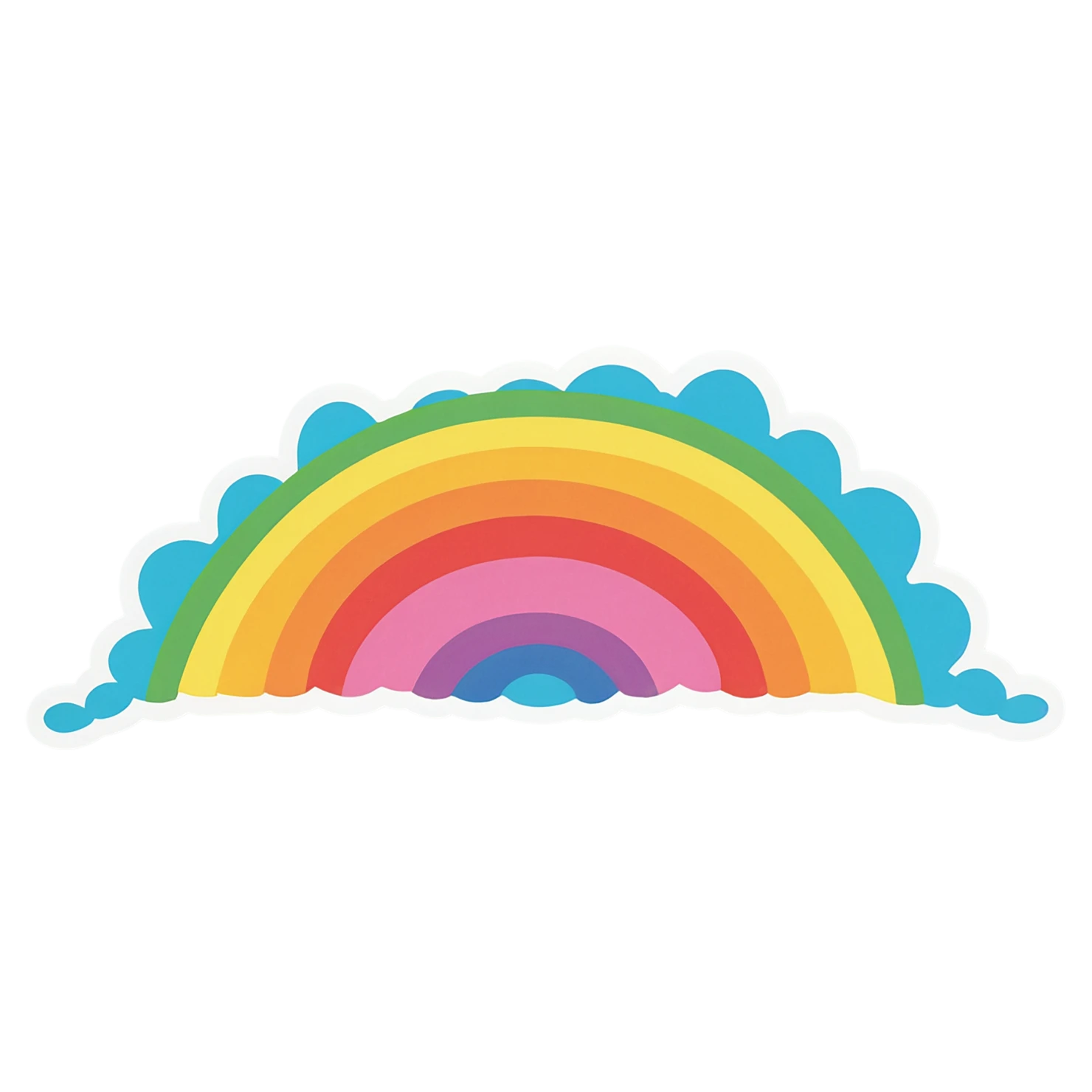 Rainbow cute sticker isolated on transparent background #21612