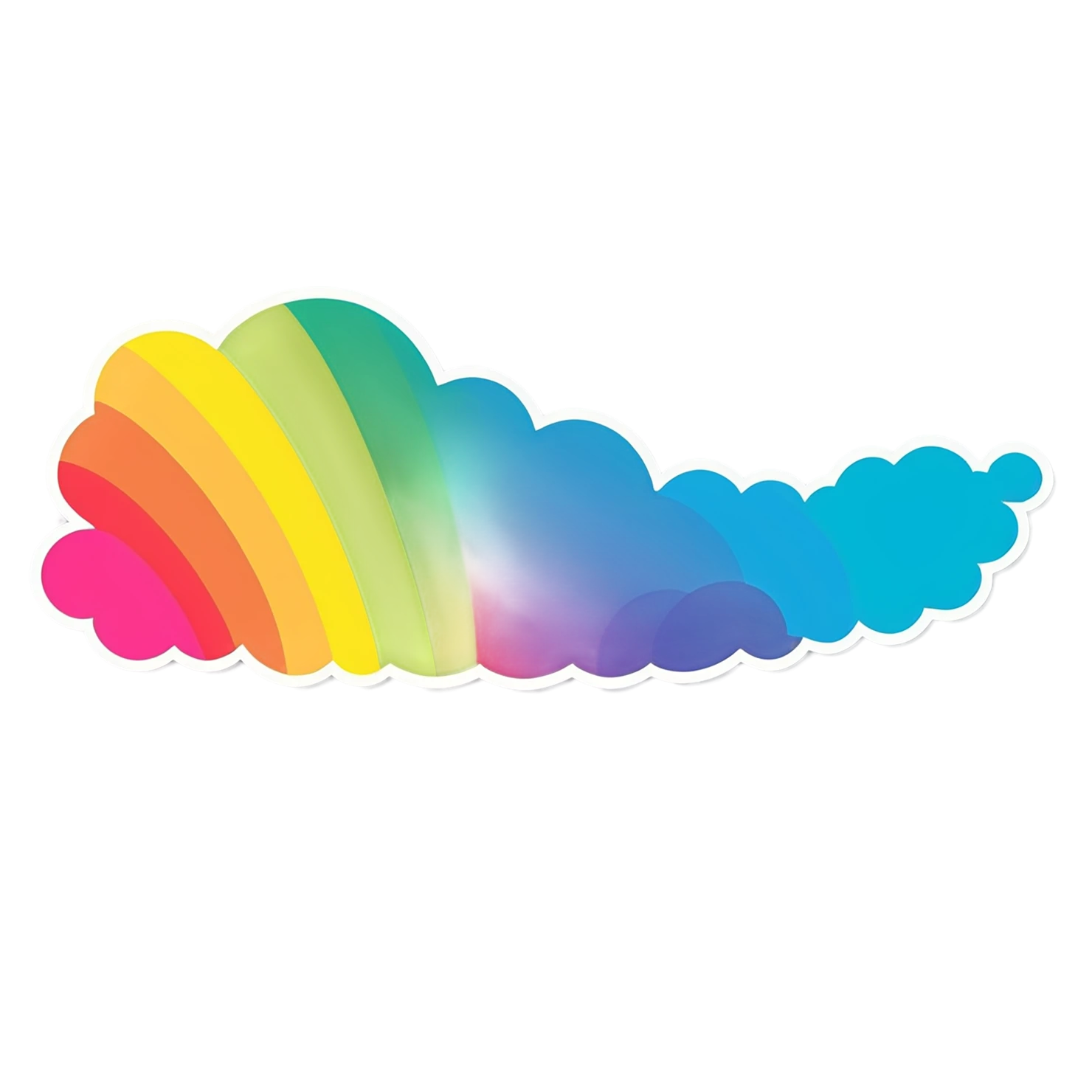 Rainbow cute sticker isolated on transparent background #21617