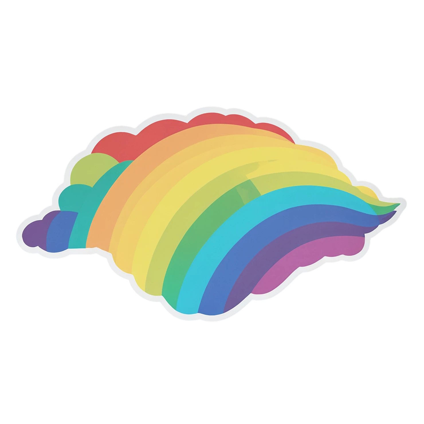 Rainbow cute sticker isolated on transparent background #21619