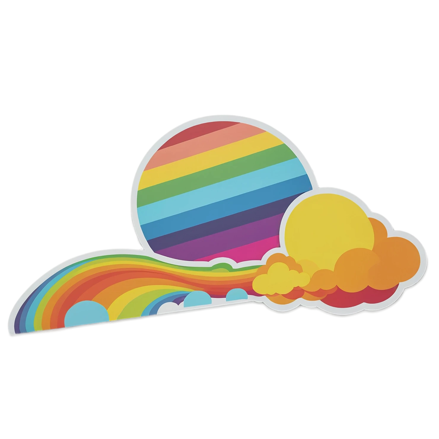 Rainbow cute sticker isolated on transparent background #21620