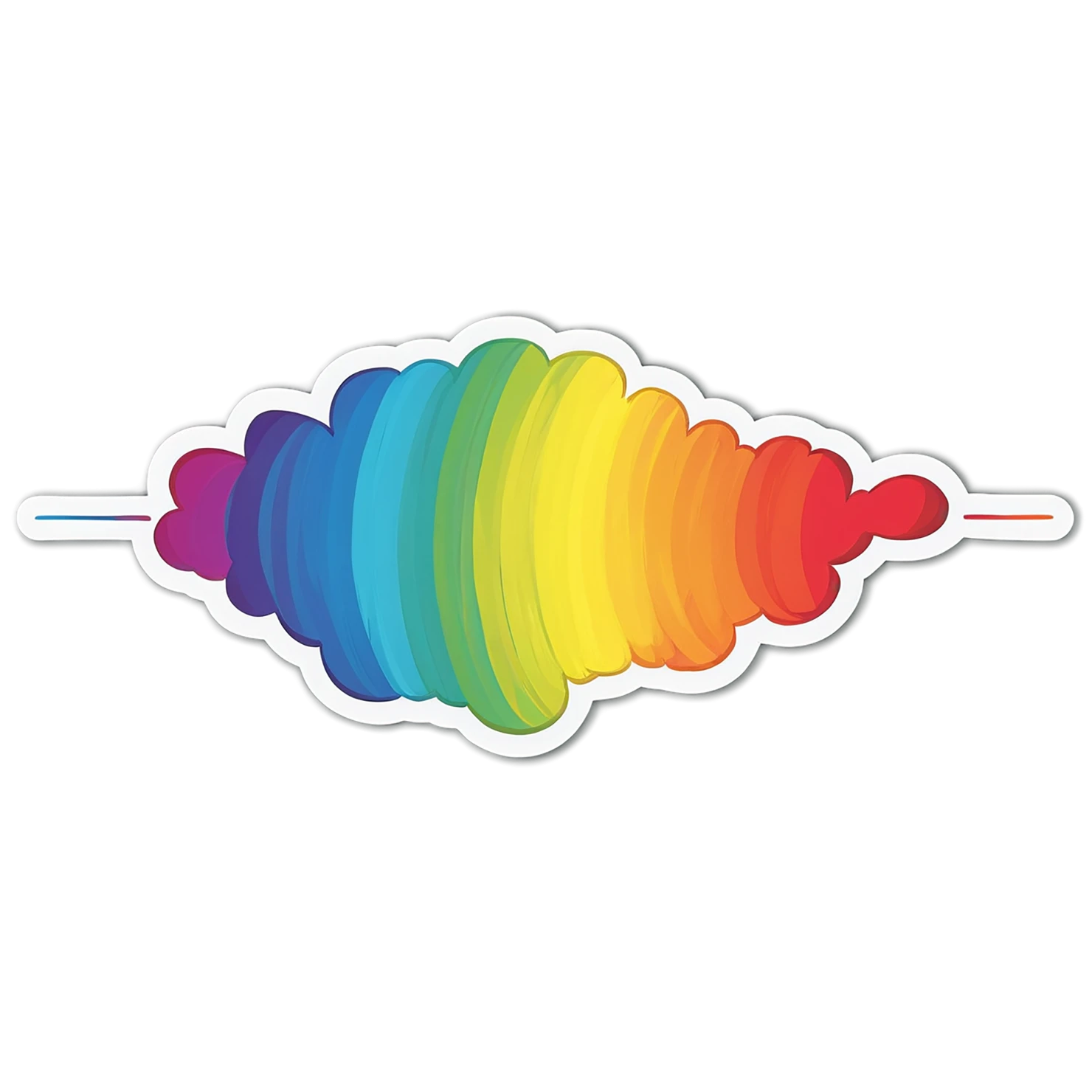 Rainbow cute sticker isolated on transparent background #21623