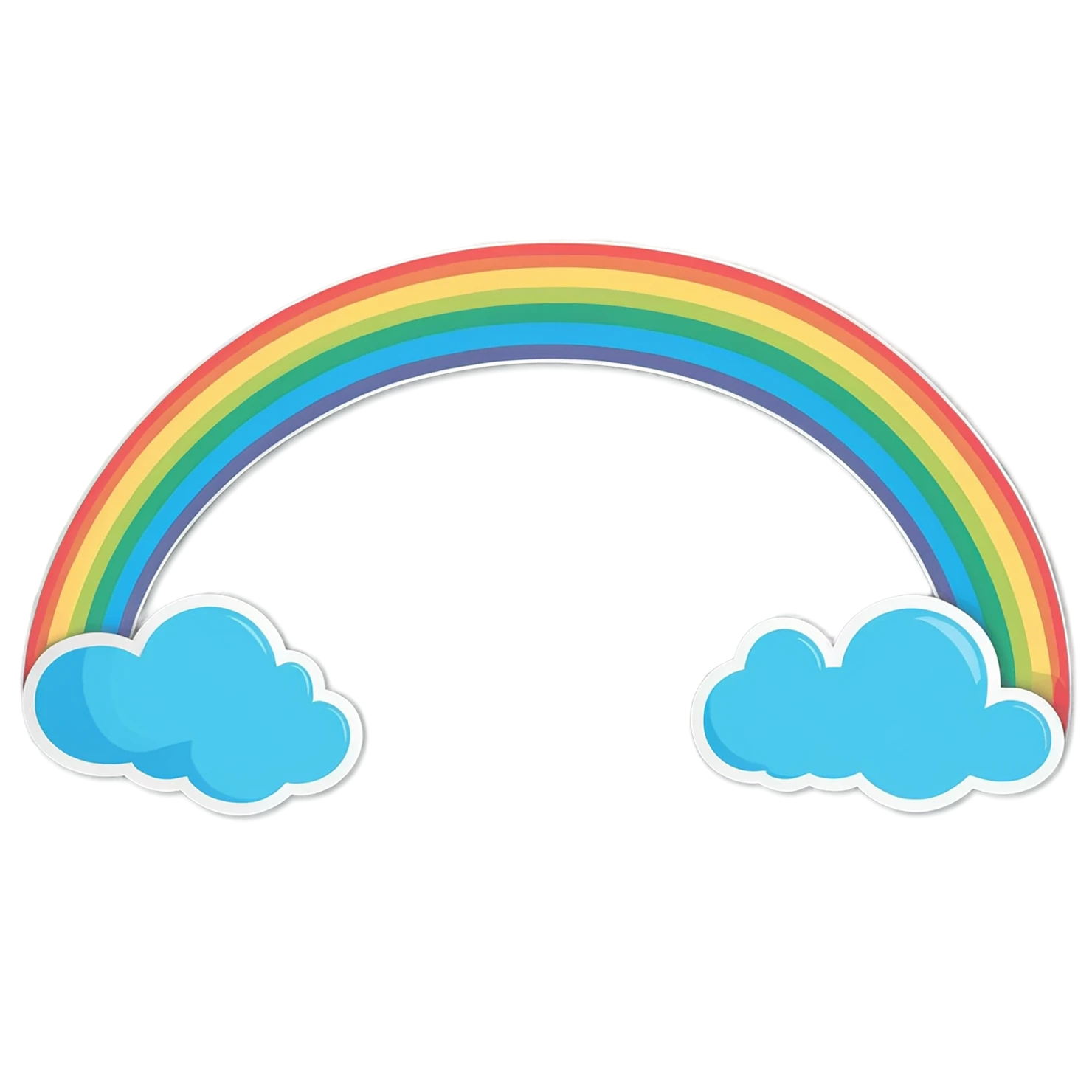 Rainbow cute sticker isolated on transparent background #21628