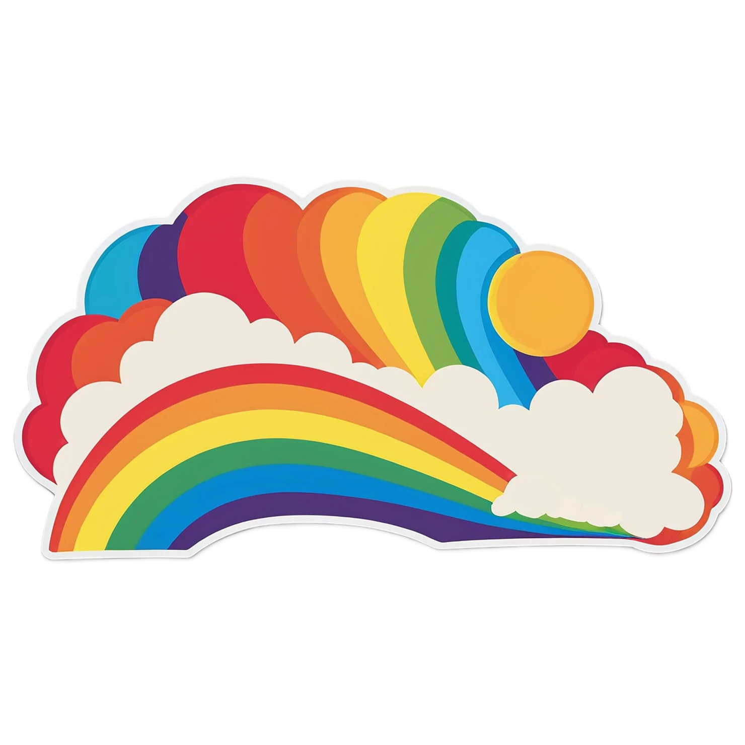 Rainbow cute sticker isolated on transparent background #21629