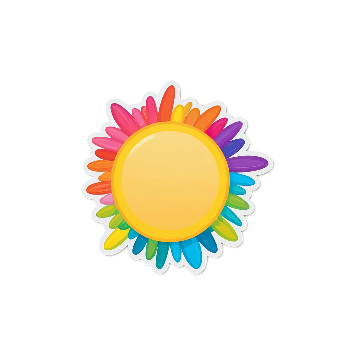 Rainbow cute sticker isolated on transparent background #21630