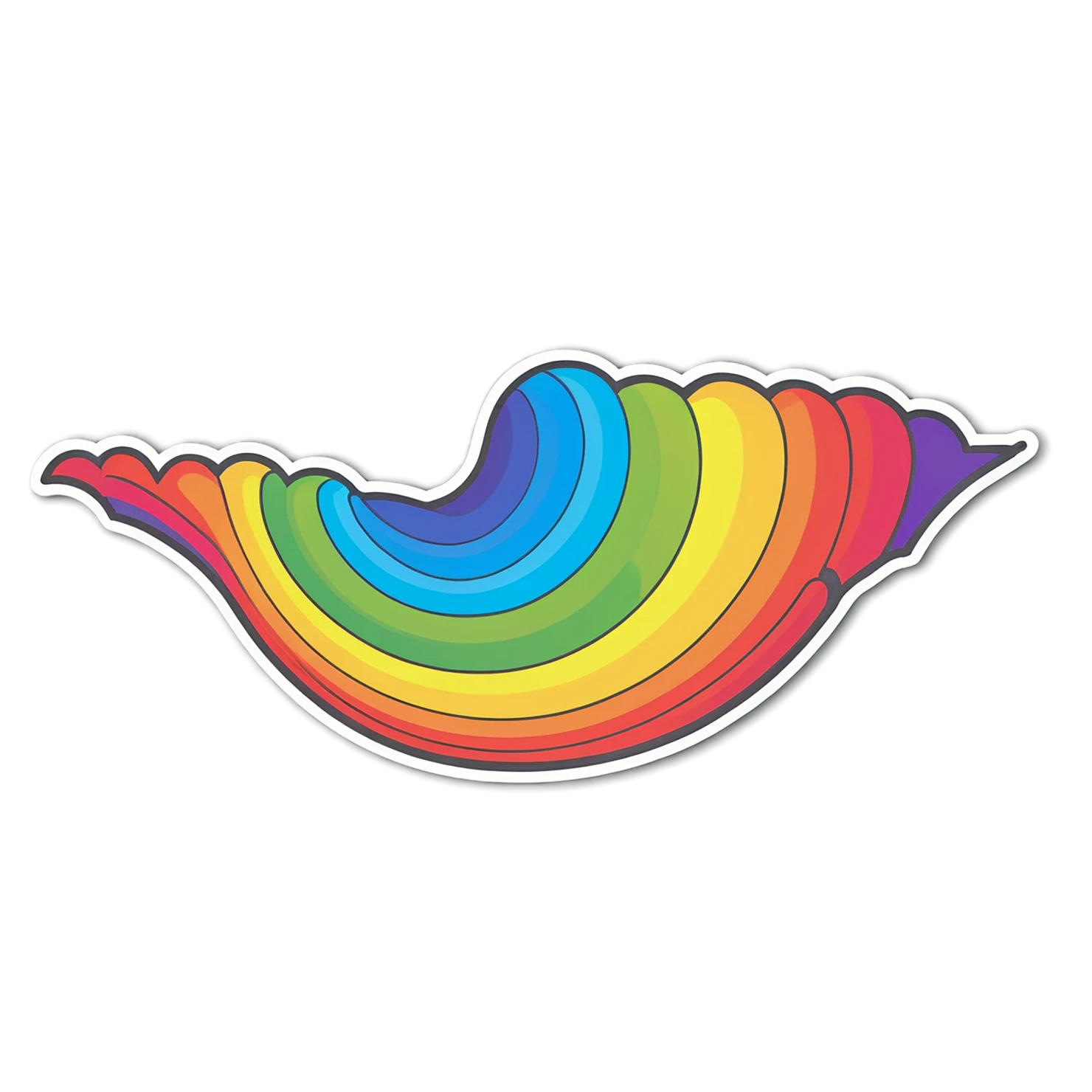 Rainbow cute sticker isolated on transparent background #21632
