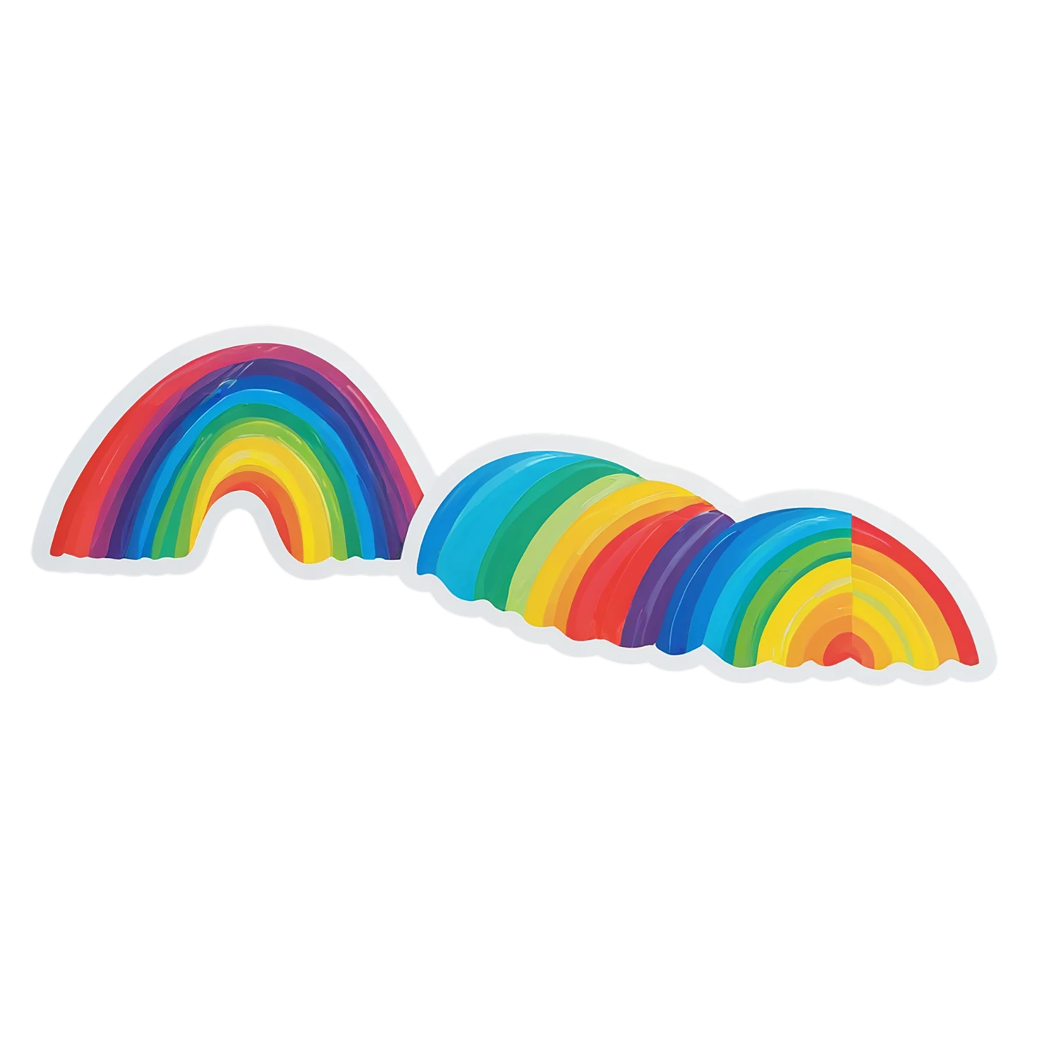 Rainbow cute sticker isolated on transparent background #21634