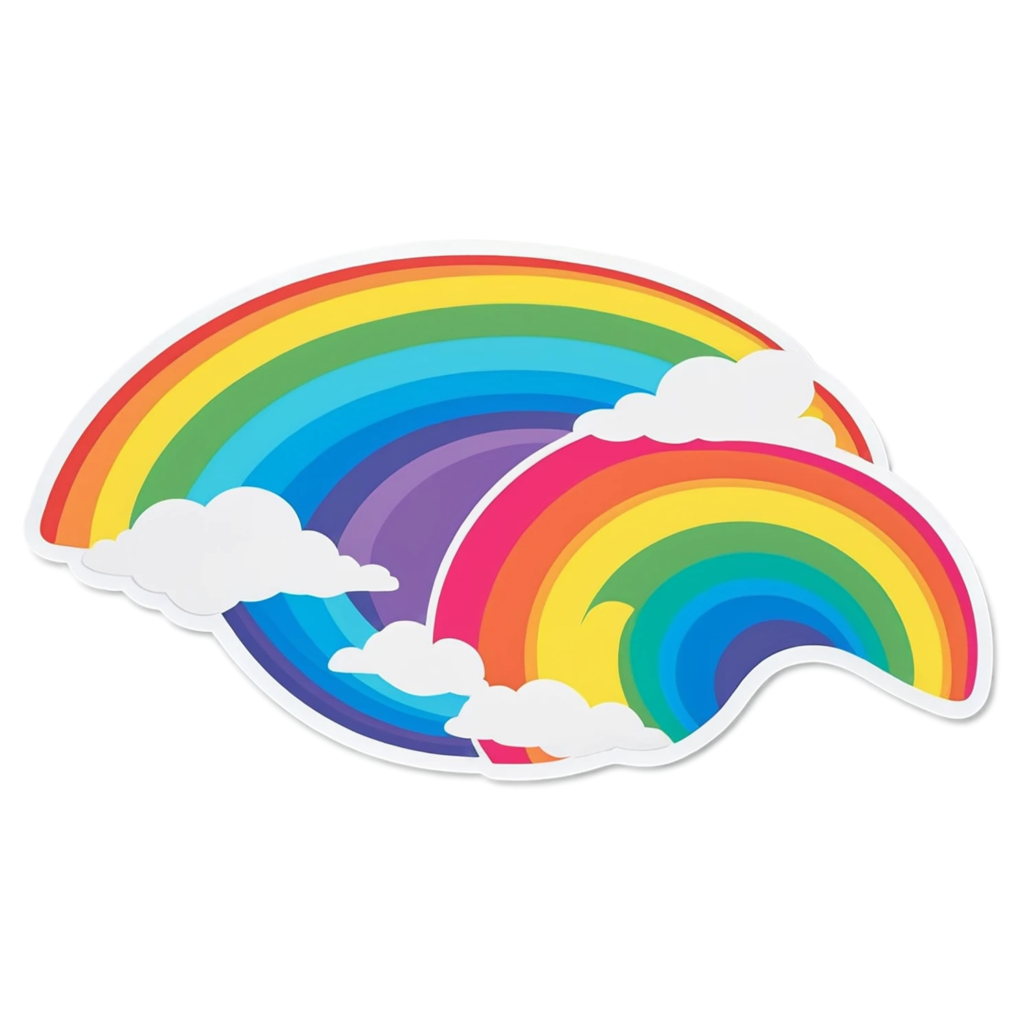 Rainbow cute sticker isolated on transparent background #21635