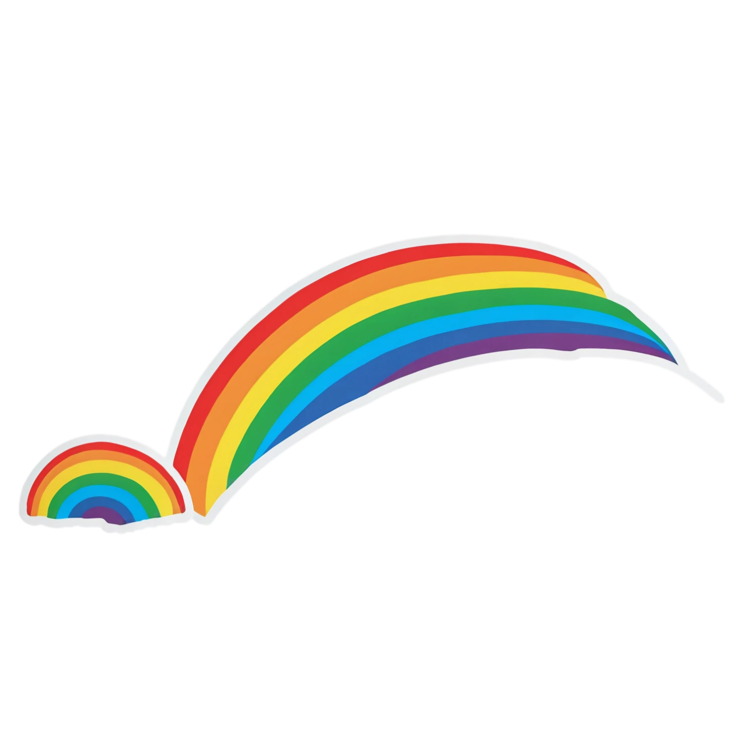 Rainbow cute sticker isolated on transparent background #21642