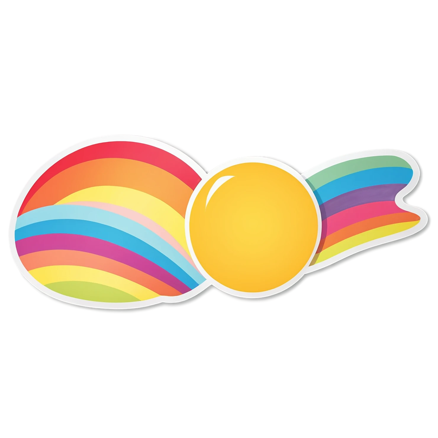Rainbow cute sticker isolated on transparent background #21643