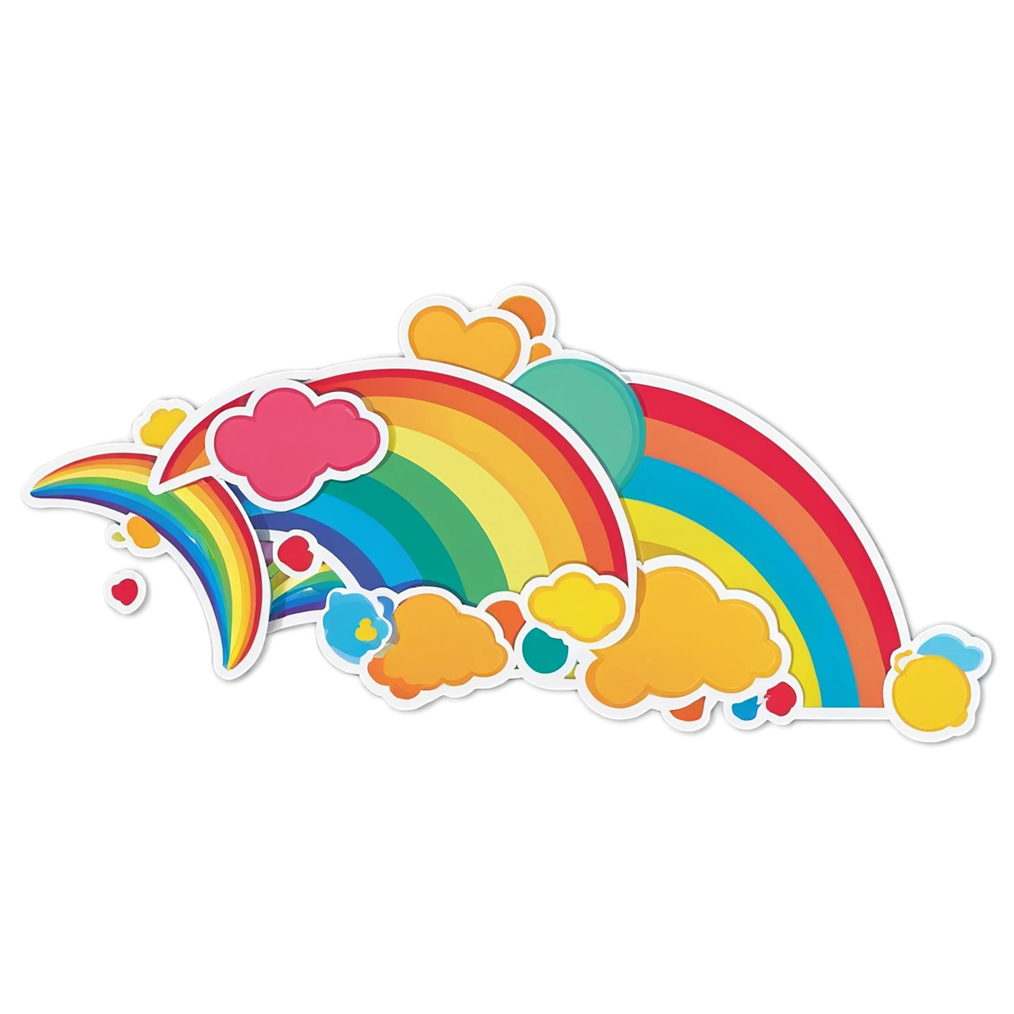 Rainbow cute sticker isolated on transparent background #21644