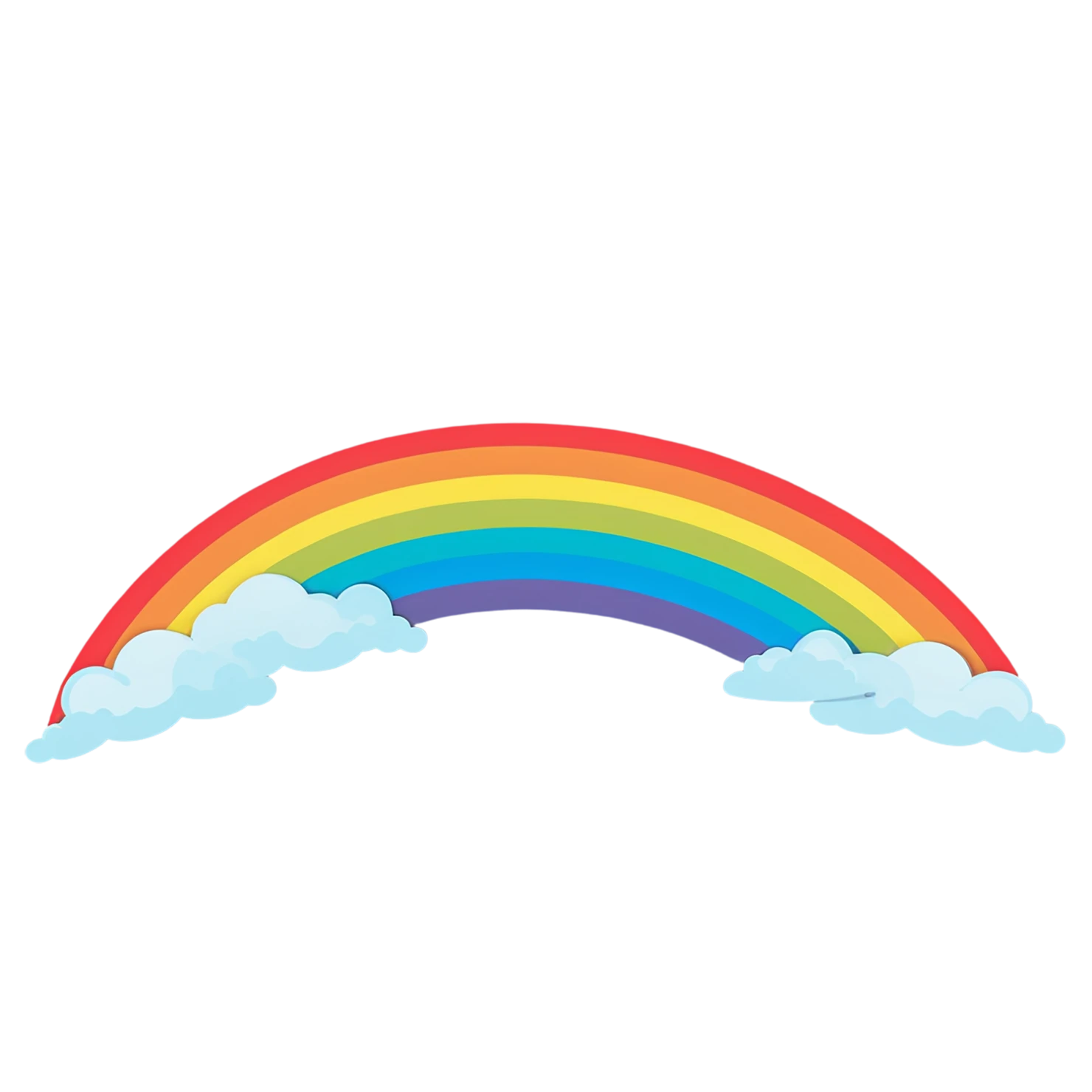 Rainbow cute sticker isolated on transparent background #21646