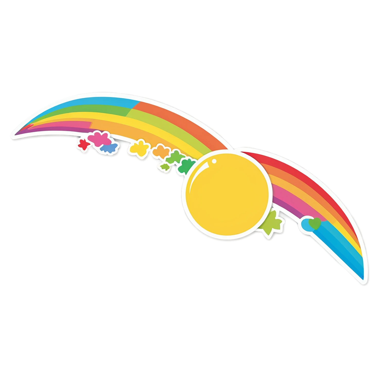 Rainbow cute sticker isolated on transparent background #21651