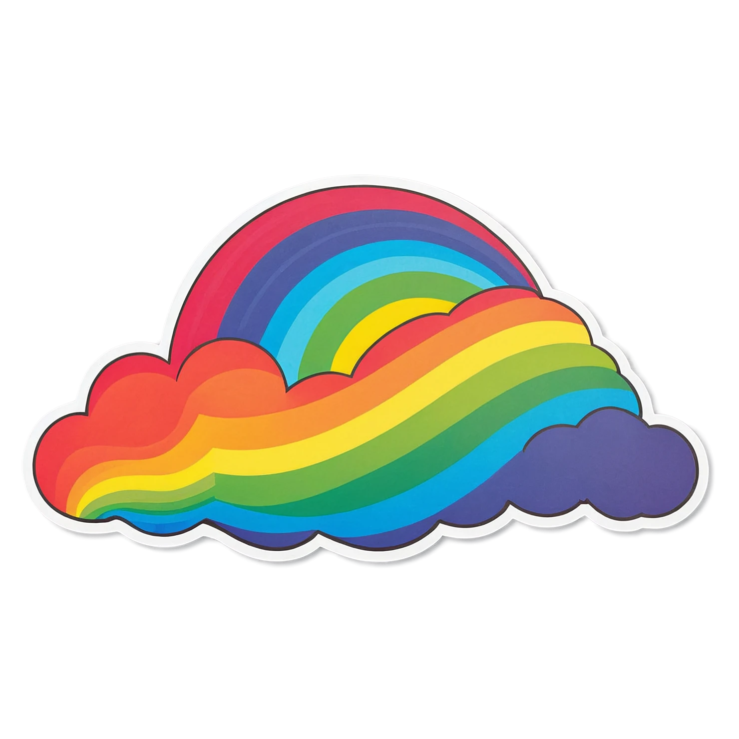 Rainbow cute sticker isolated on transparent background #21661