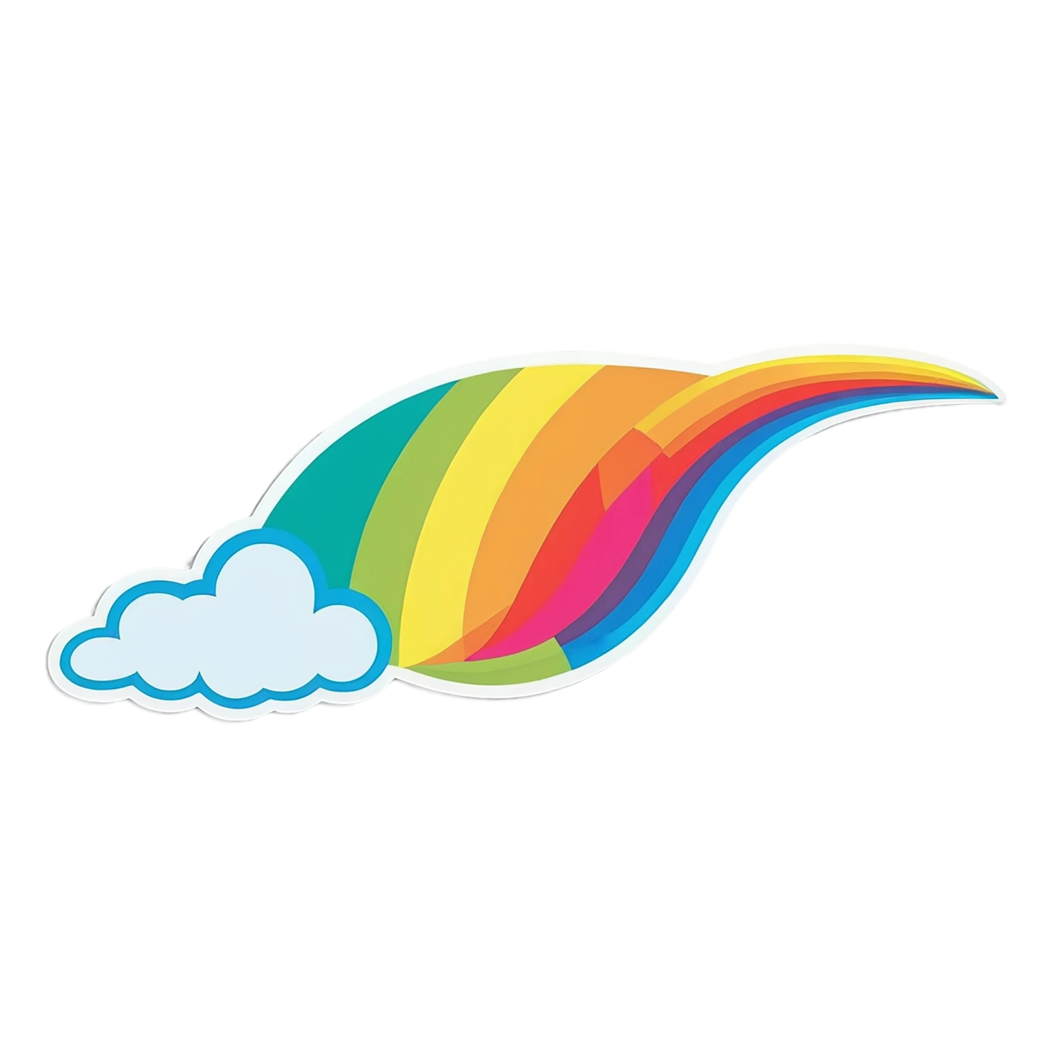 Rainbow cute sticker isolated on transparent background #21662