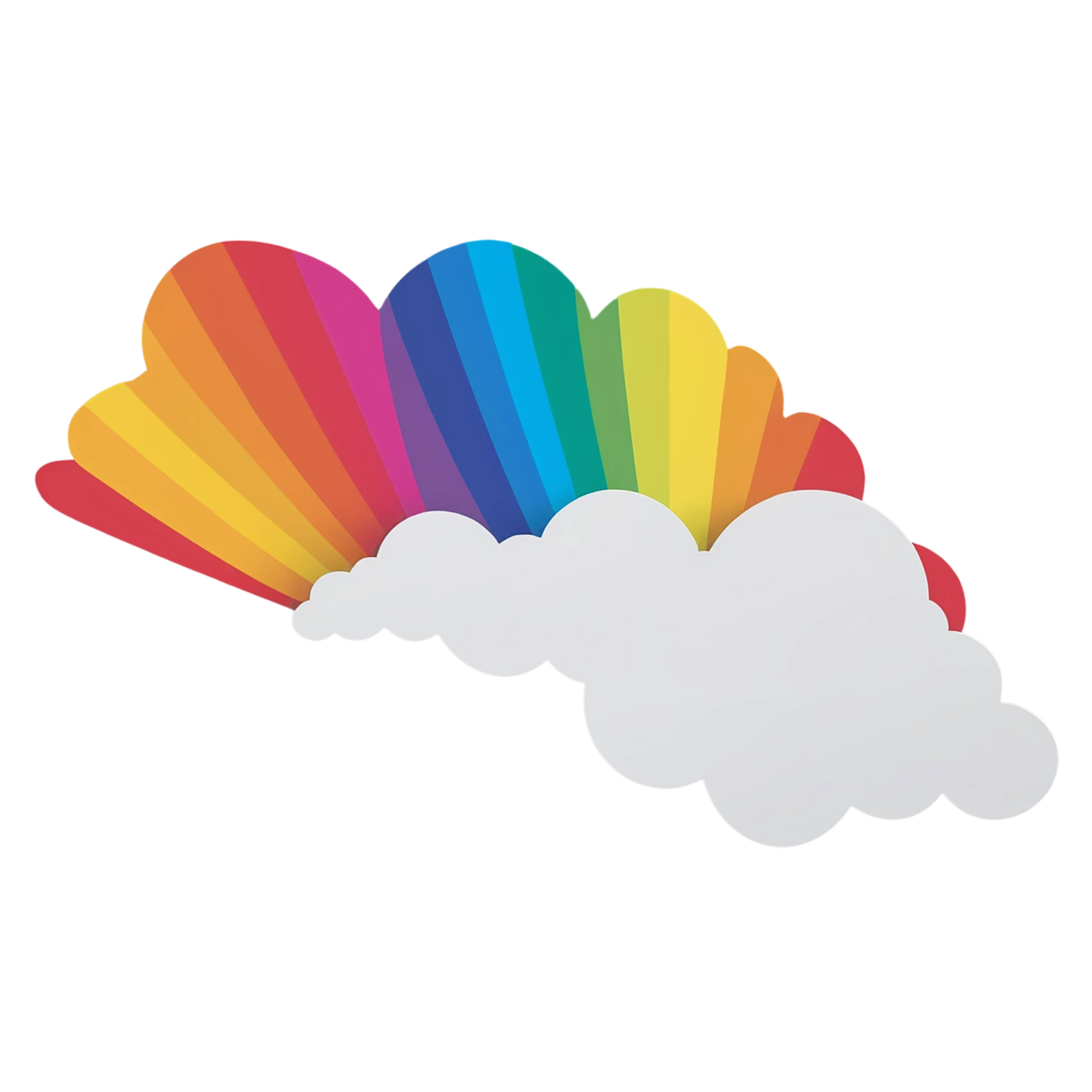Rainbow cute sticker isolated on transparent background #21663