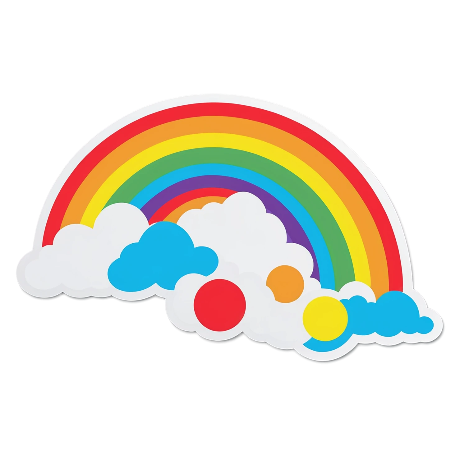 Rainbow cute sticker isolated on transparent background #21665