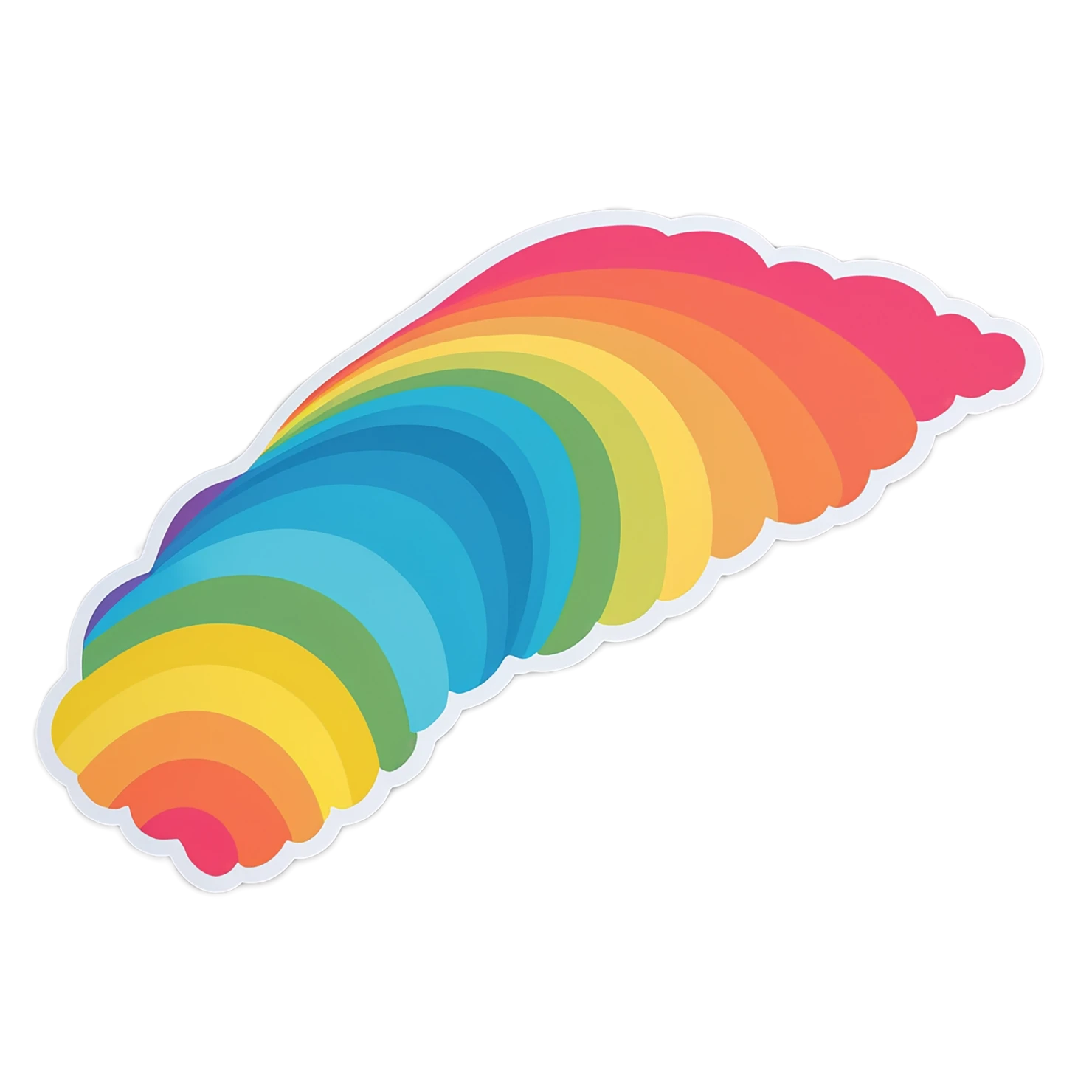 Rainbow cute sticker isolated on transparent background #21670