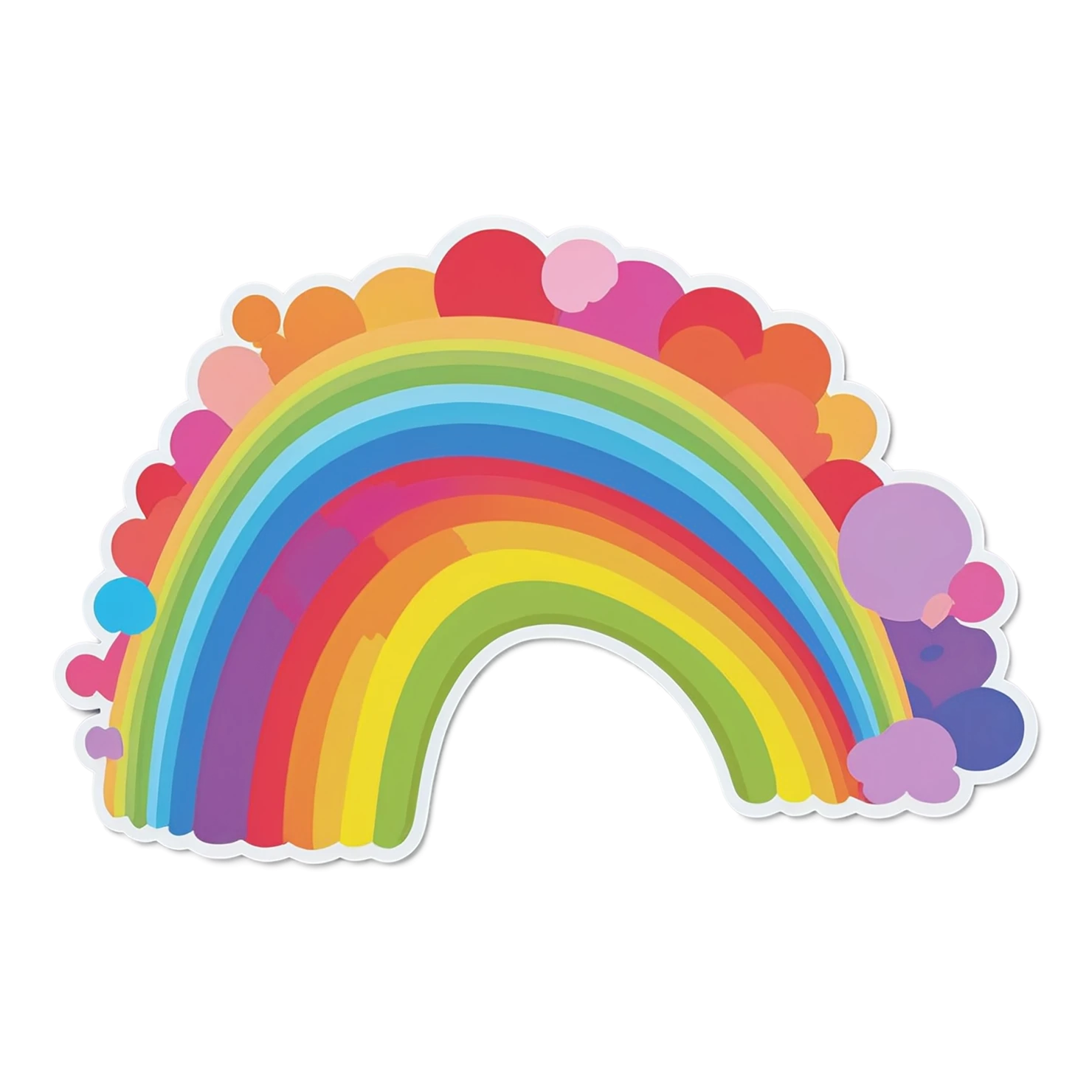 Rainbow cute sticker isolated on transparent background #21671