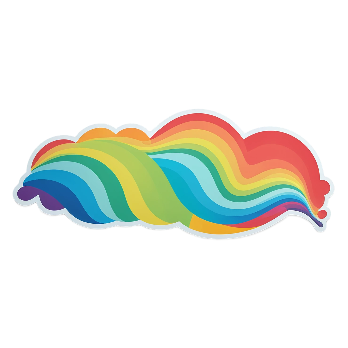 Rainbow cute sticker isolated on transparent background #21674