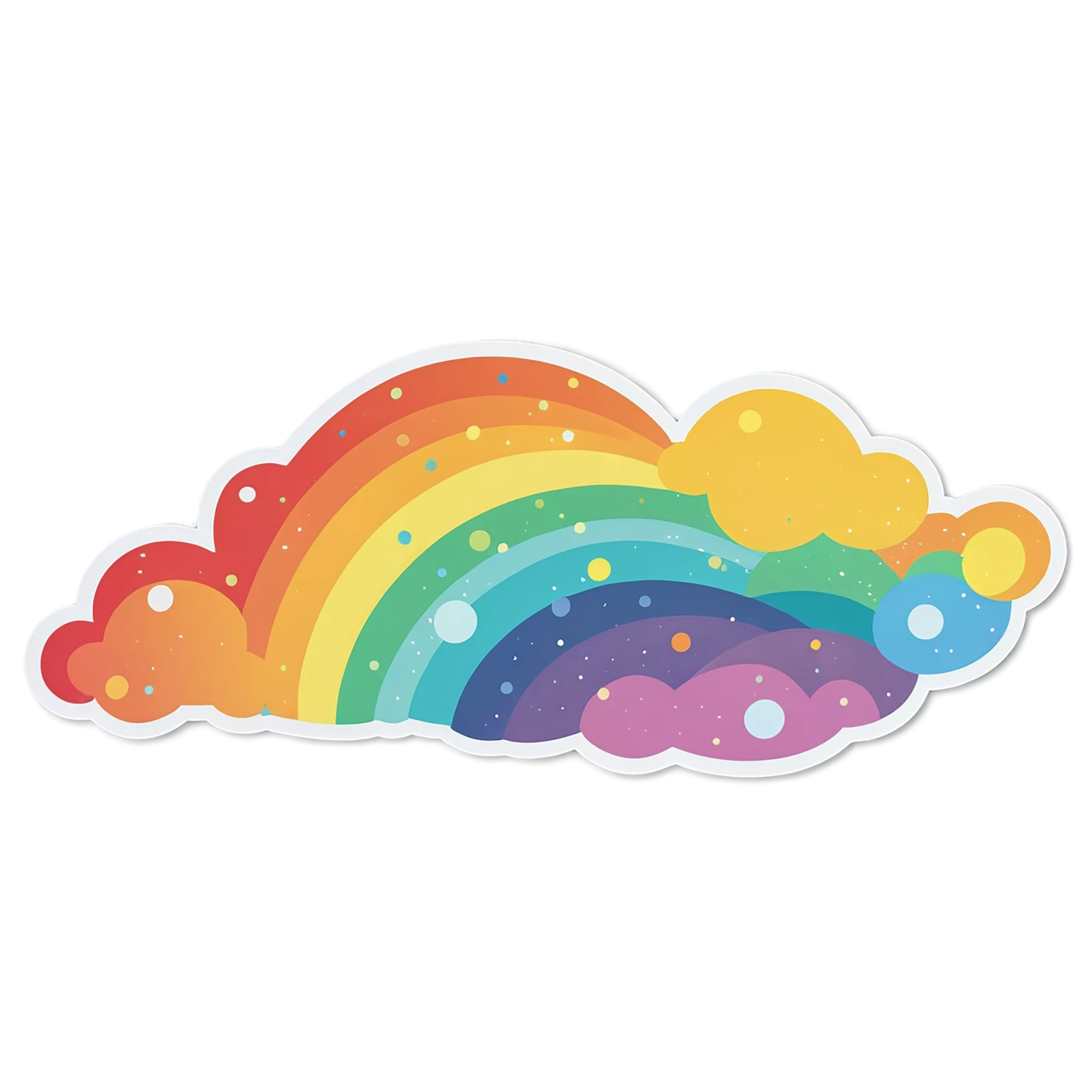 Rainbow cute sticker isolated on transparent background #21675