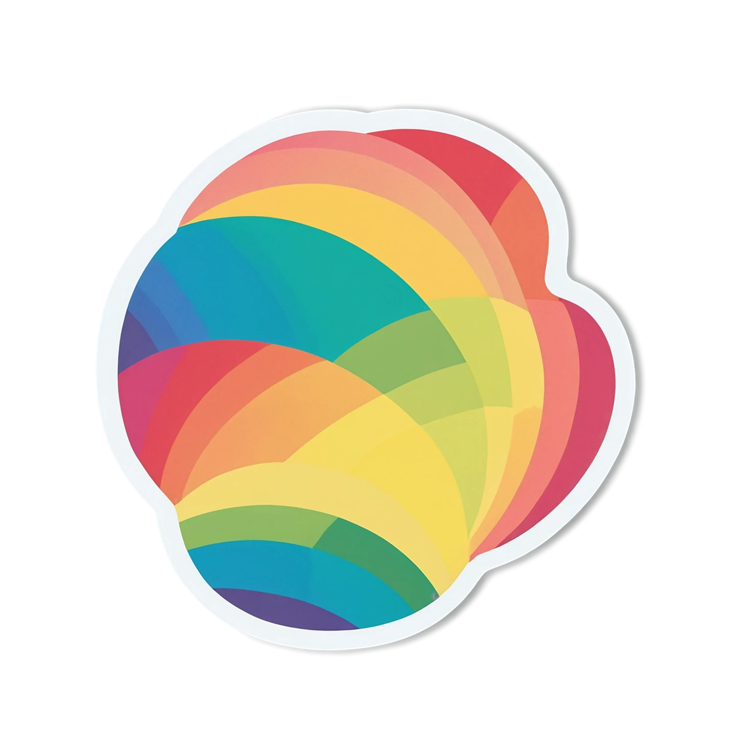 Rainbow cute sticker isolated on transparent background #21678