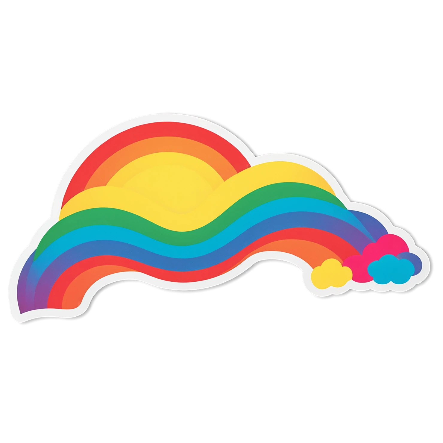 Rainbow cute sticker isolated on transparent background #21680