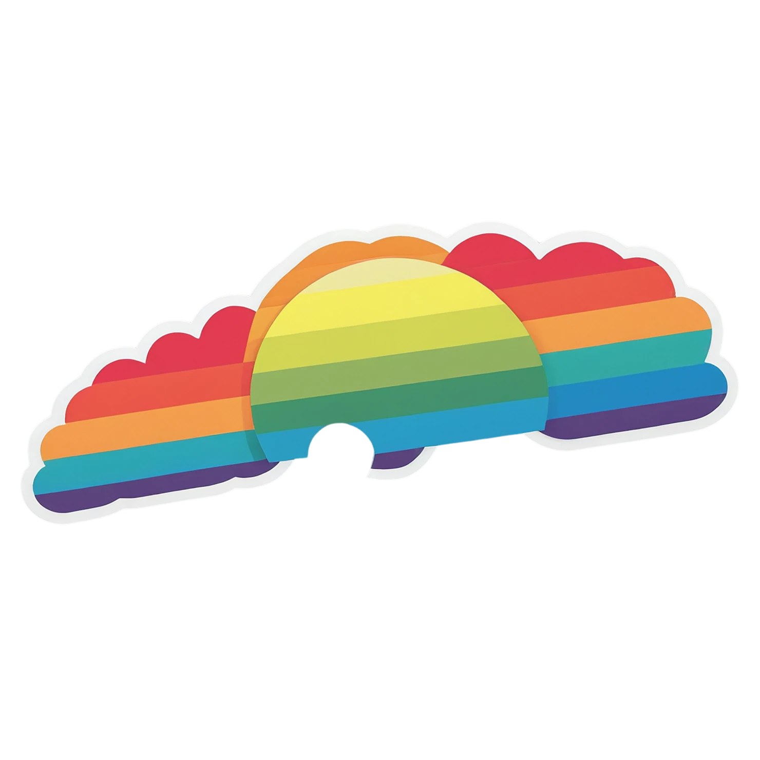 Rainbow cute sticker isolated on transparent background #21681